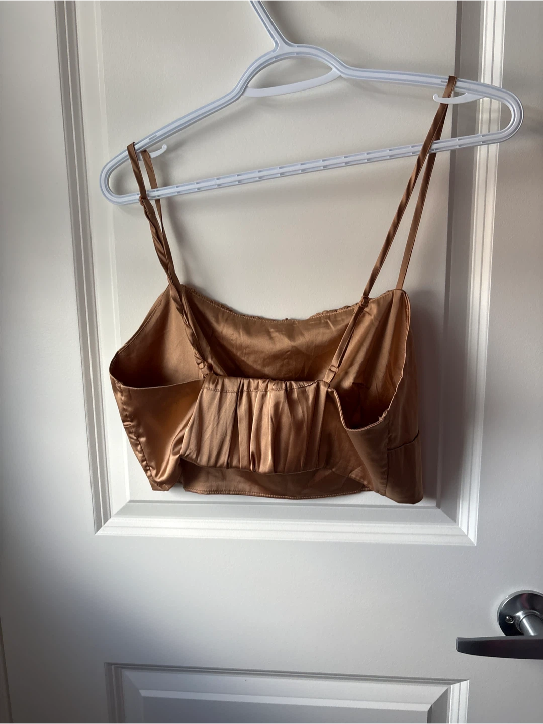 SHEIN Satin Crop Top - Bronze - Size Medium - photo 3