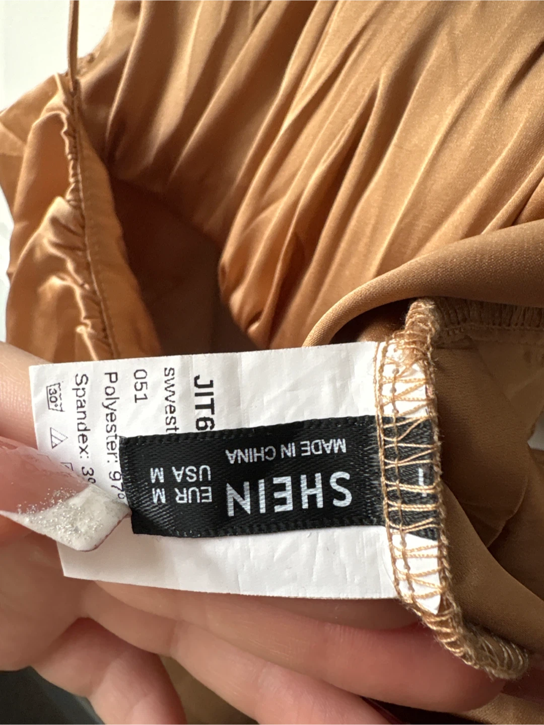 SHEIN Satin Crop Top - Bronze - Size Medium - photo 2