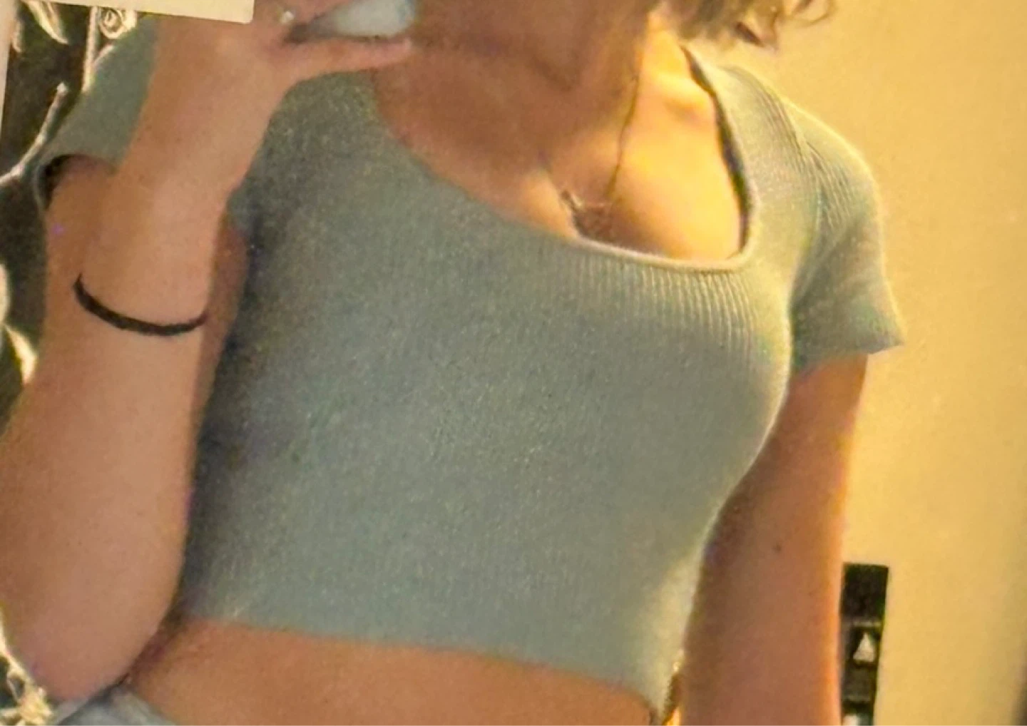 Cropped Ribbed T-Shirt - photo 2