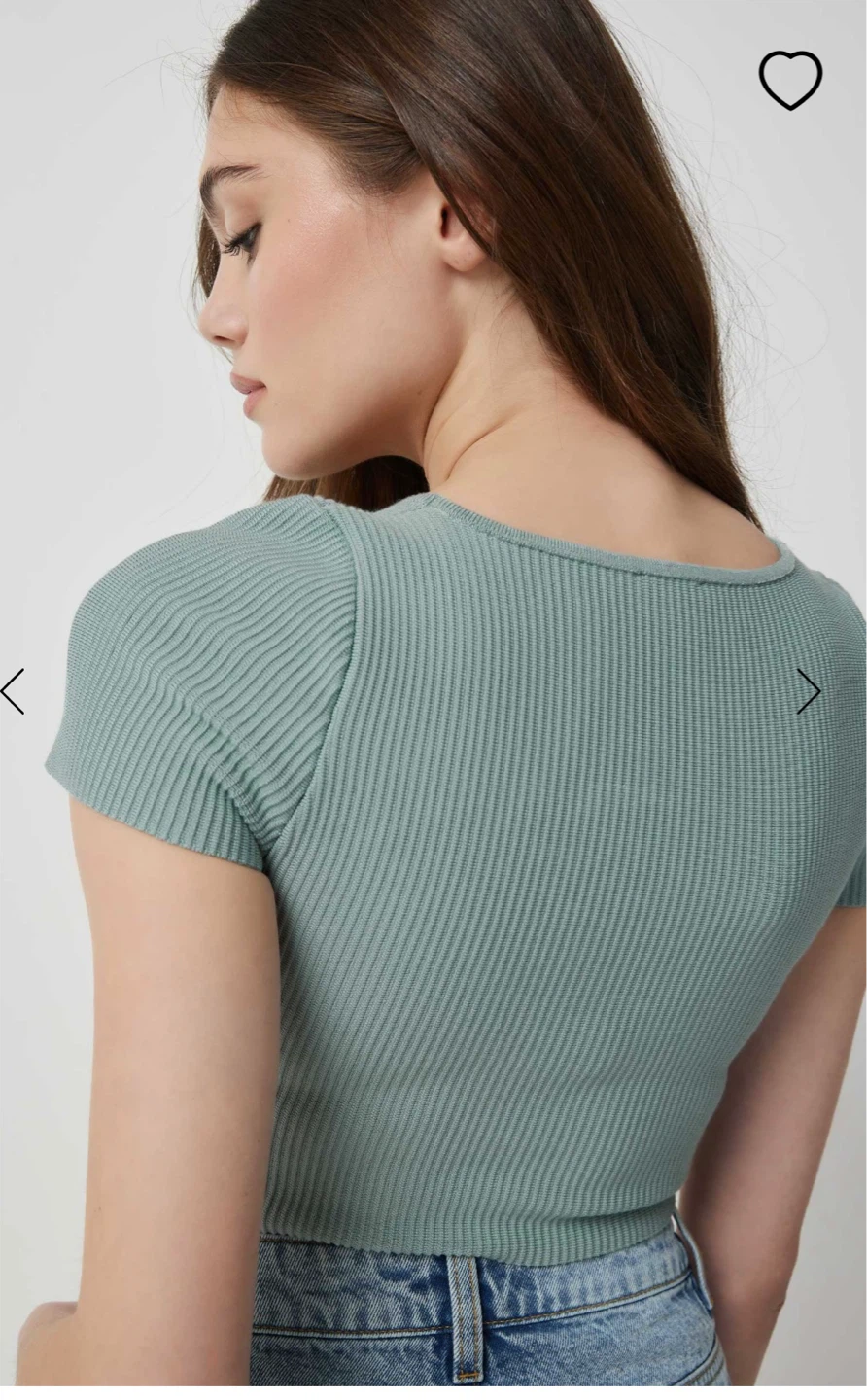 Cropped Ribbed T-Shirt - photo 4