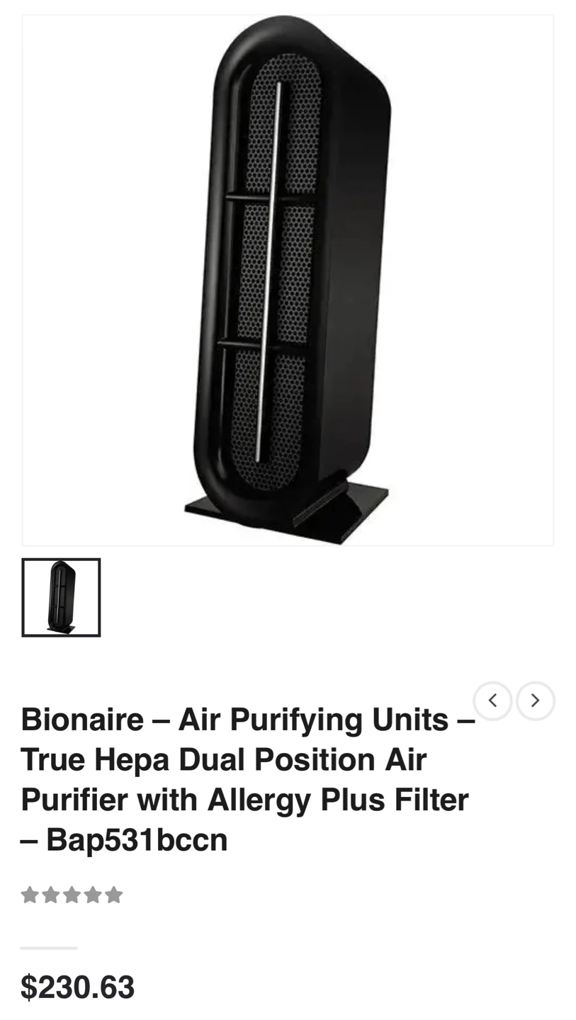 Bionaire Black Tower Fan with Timer - photo 5