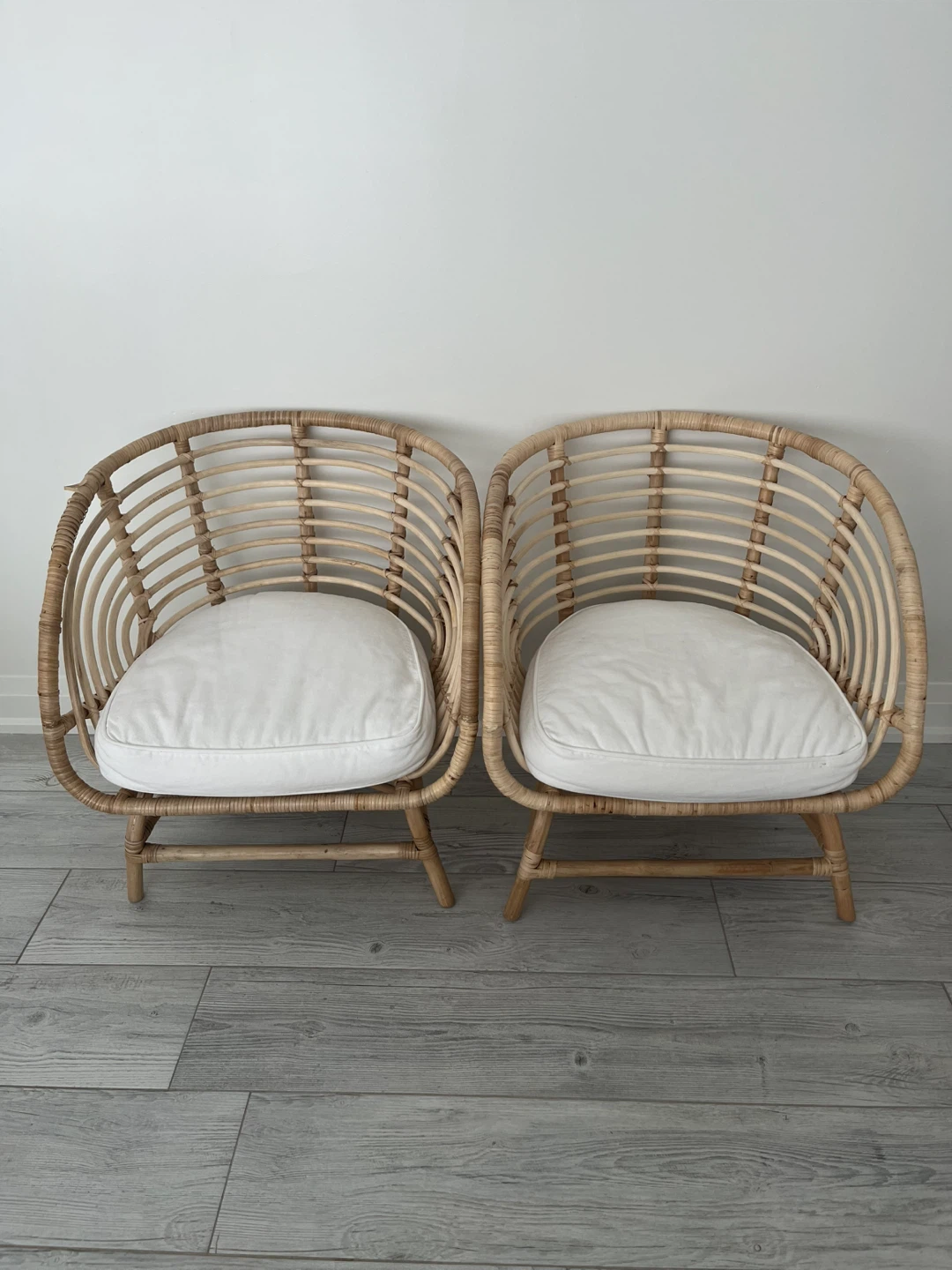 2 Ikea BUSKBO Rattan chairs