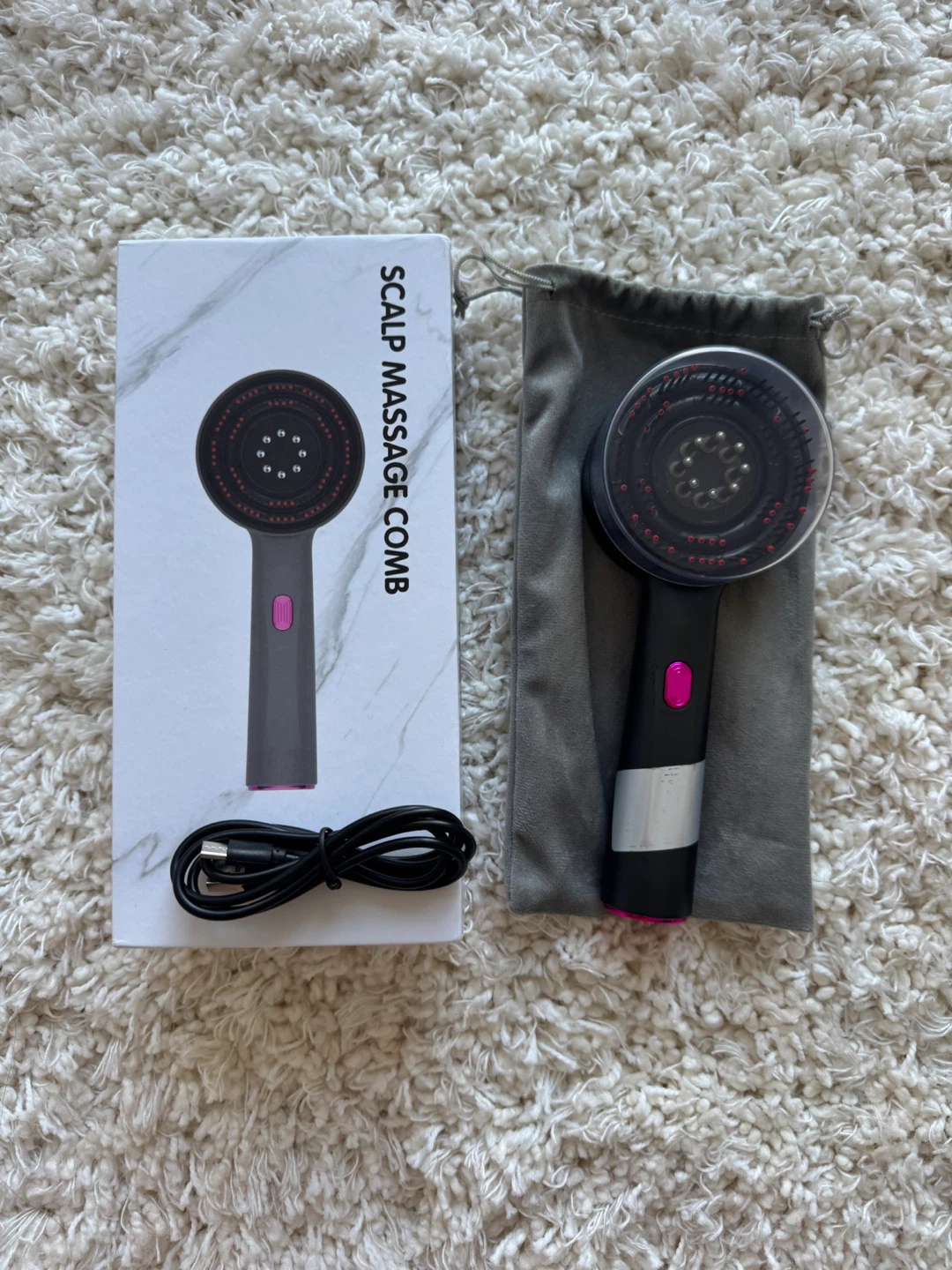 Scalp Massage Comb with Red Light Therapy