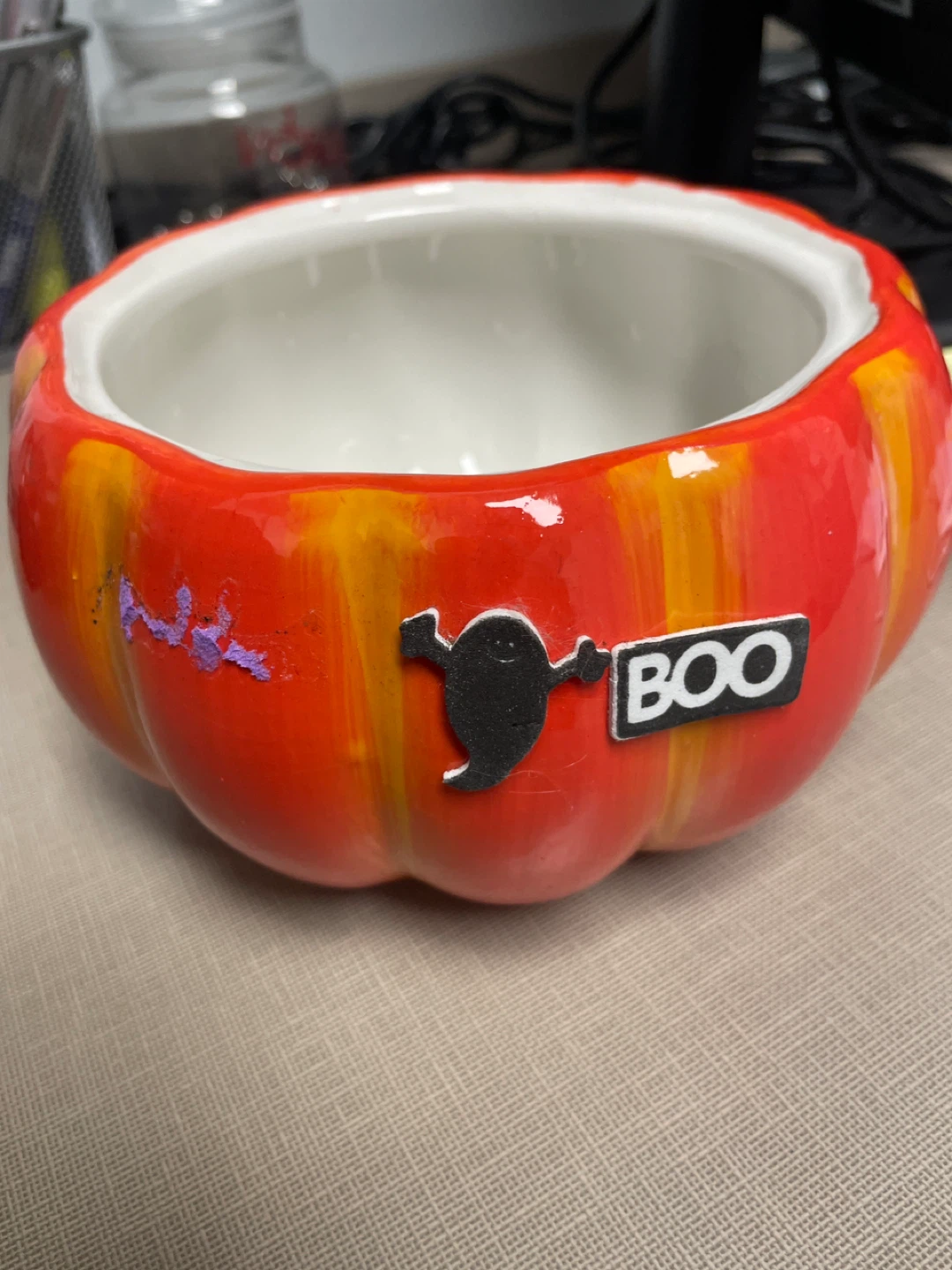 Halloween Pumpkin Candy Bowl - photo 2