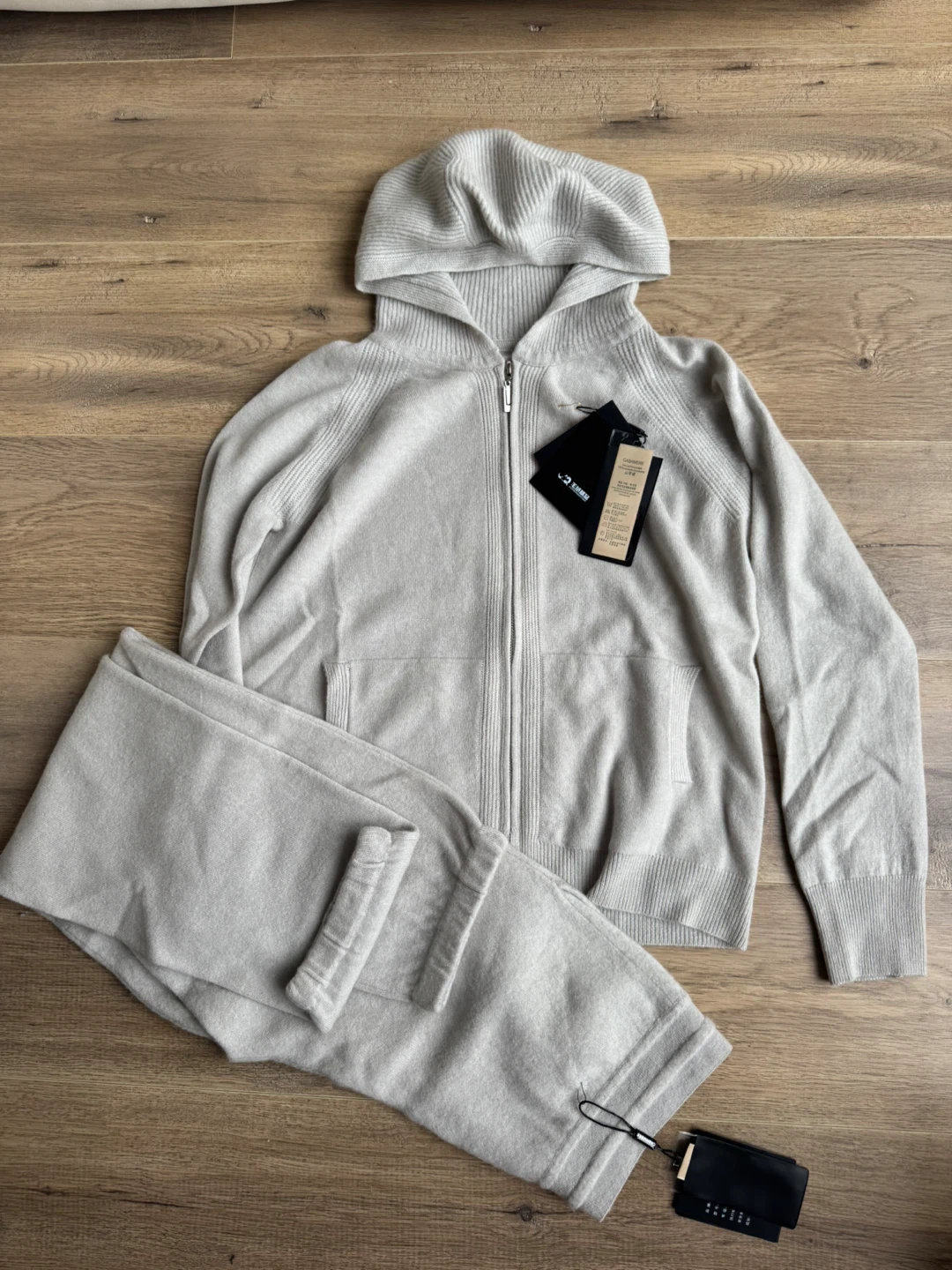 Cashmere Hooded Tracksuit Set - photo 2