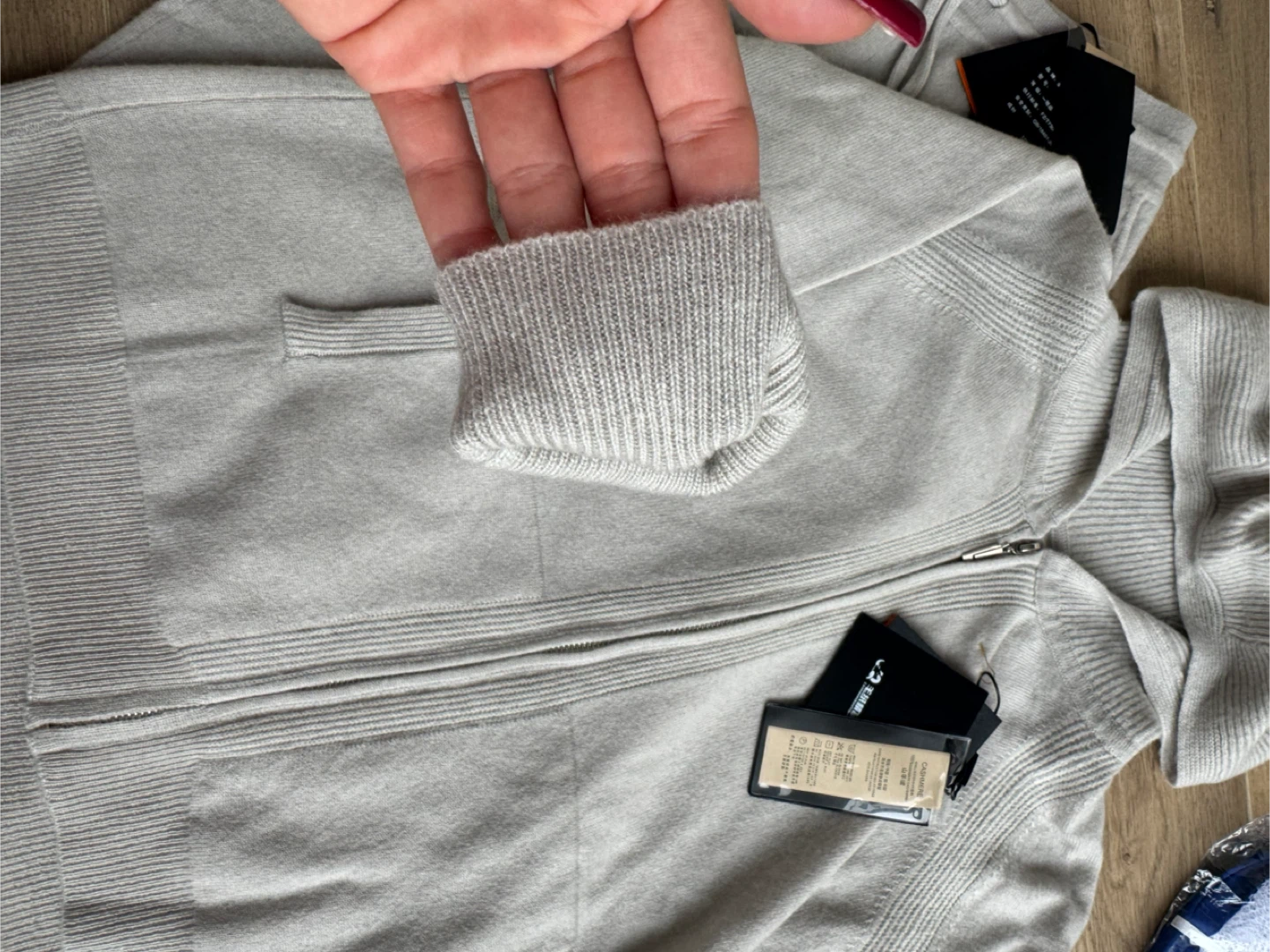 Cashmere Hooded Tracksuit Set - photo 4