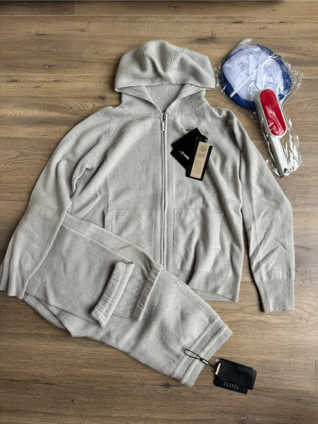 Cashmere Hooded Tracksuit Set - photo 3