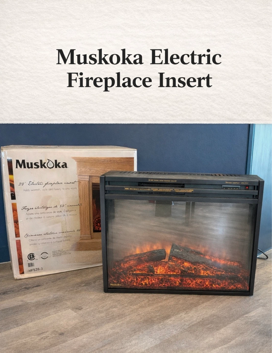 Muskoka 28" Electric Fireplace Insert