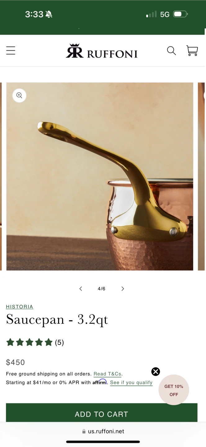Ruffoni Historia Saucepan - 3.2qt Copper - photo 3