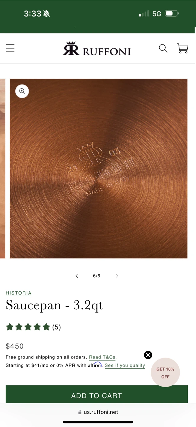 Ruffoni Historia Saucepan - 3.2qt Copper - photo 4