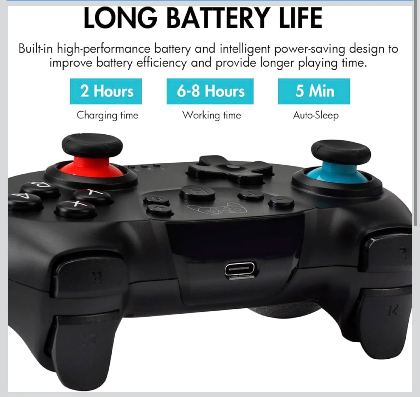 Switch Pro Controller - Wireless Gamepad Joystick (Black) - photo 3