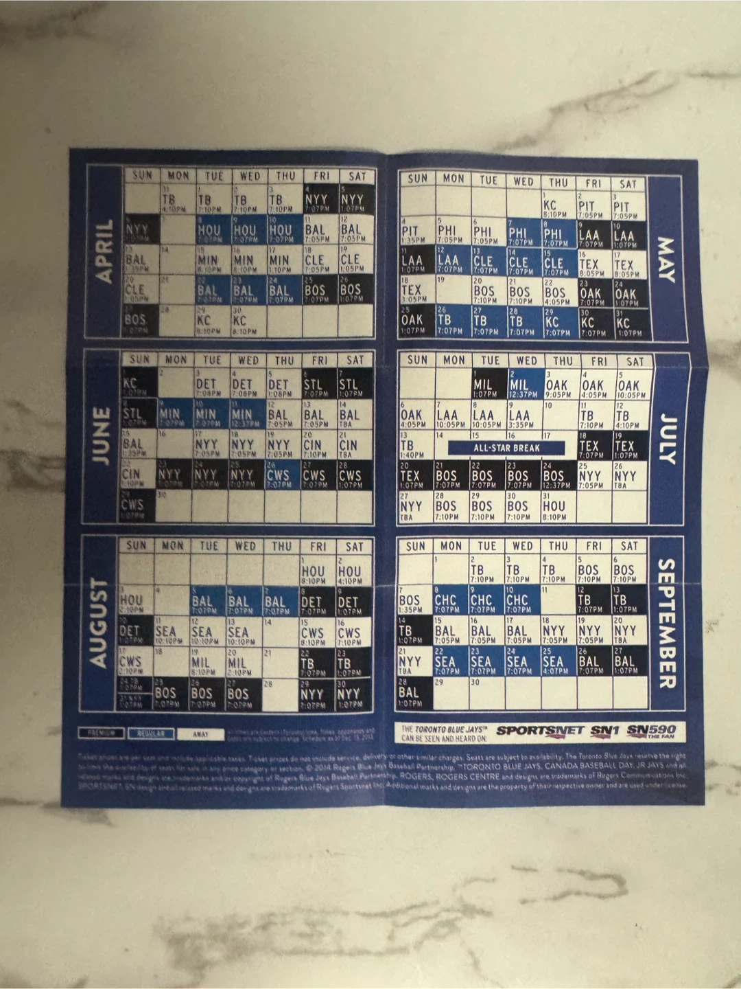 2014 Toronto Blue Jays Regular Season Schedule - photo 2