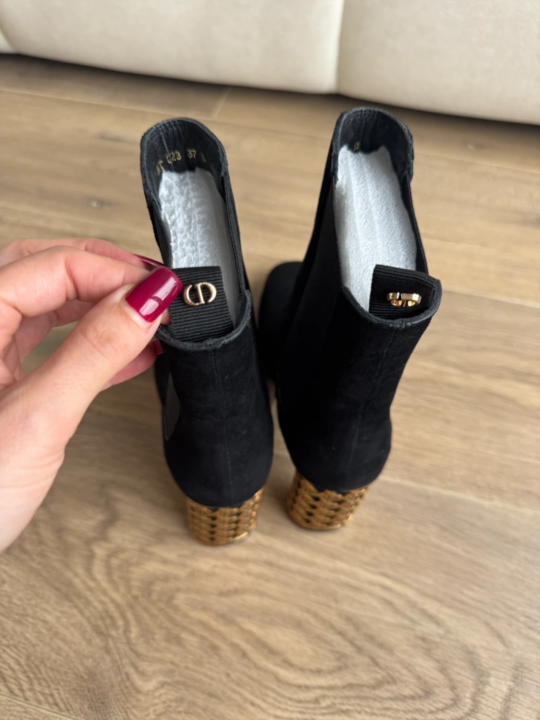 CD Black Suede Ankle Boots - photo 2