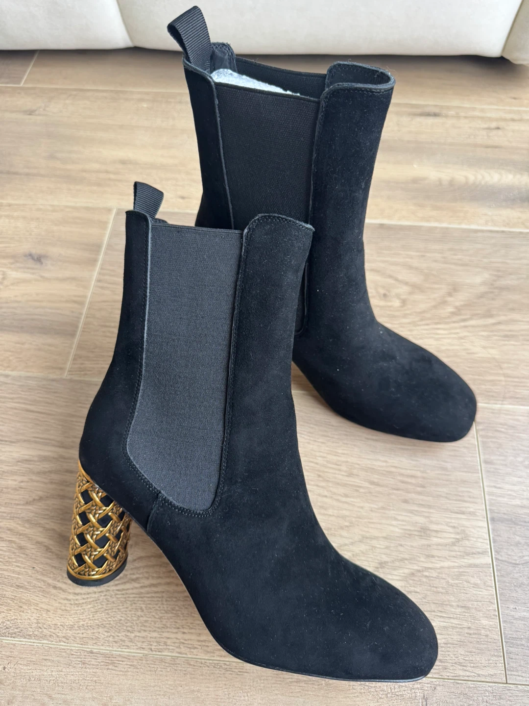 CD Black Suede Ankle Boots - photo 3