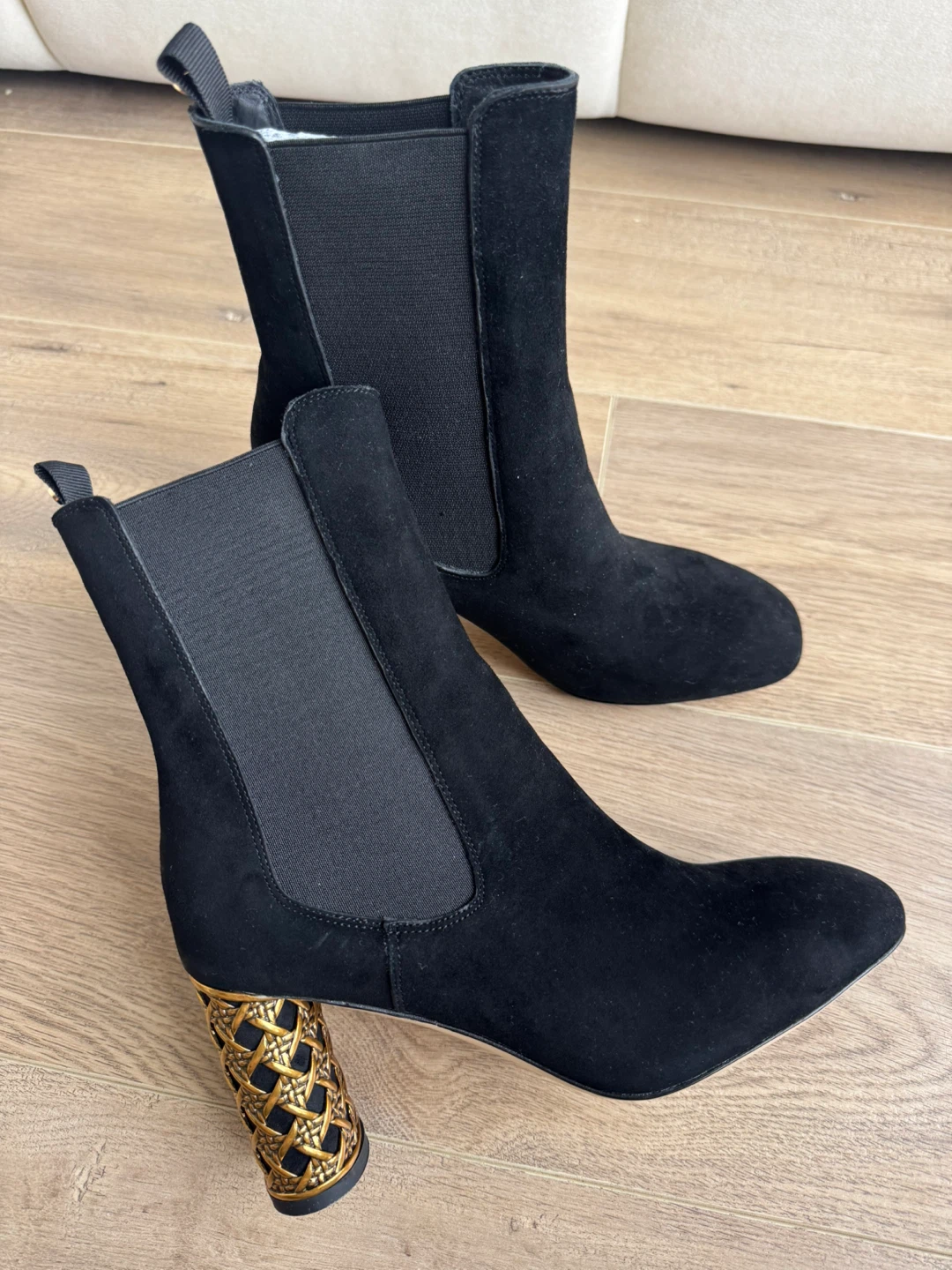 CD Black Suede Ankle Boots - photo 4