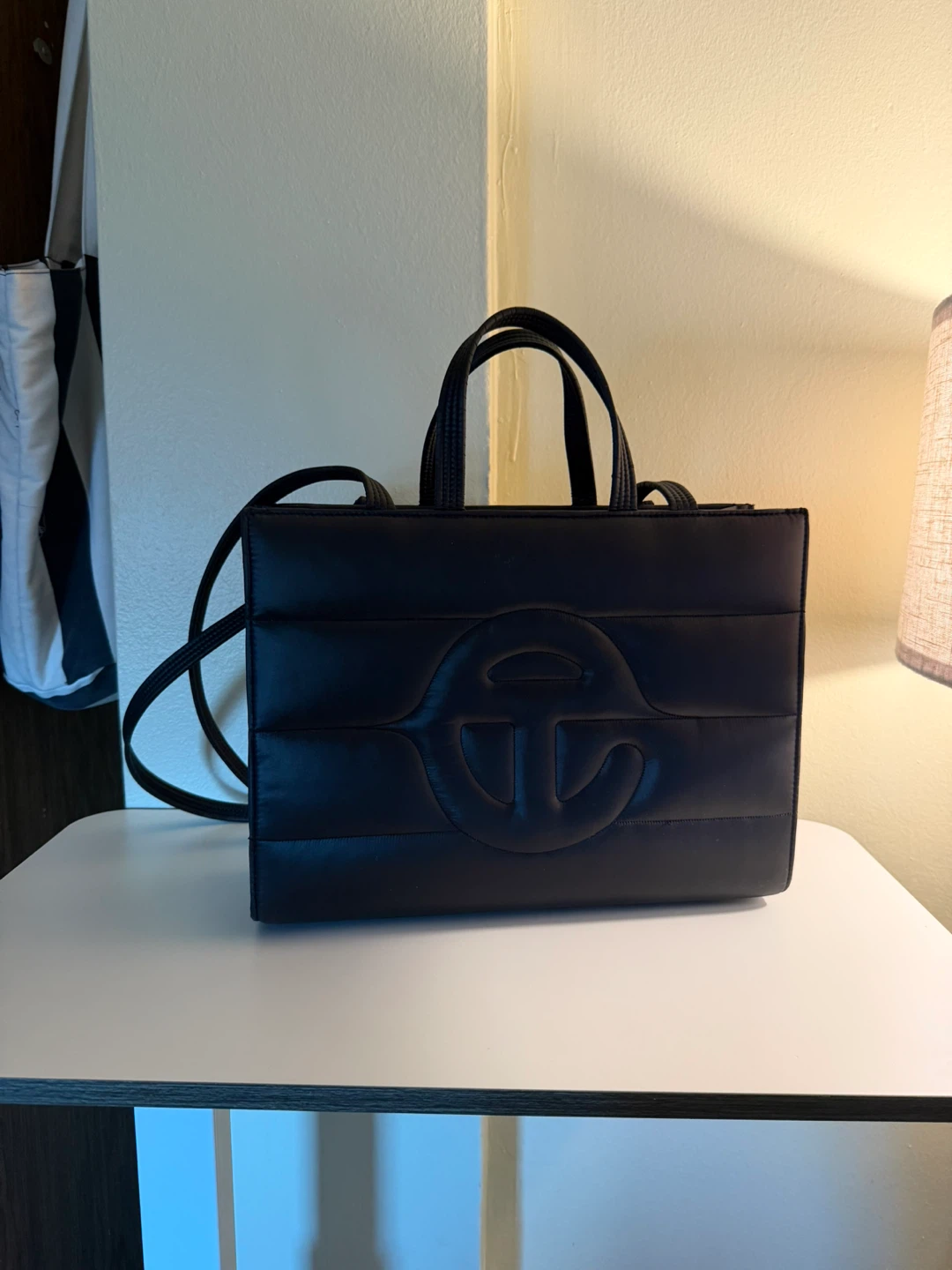 Authentic Telfar Medium Puff Shopper Black – great condition