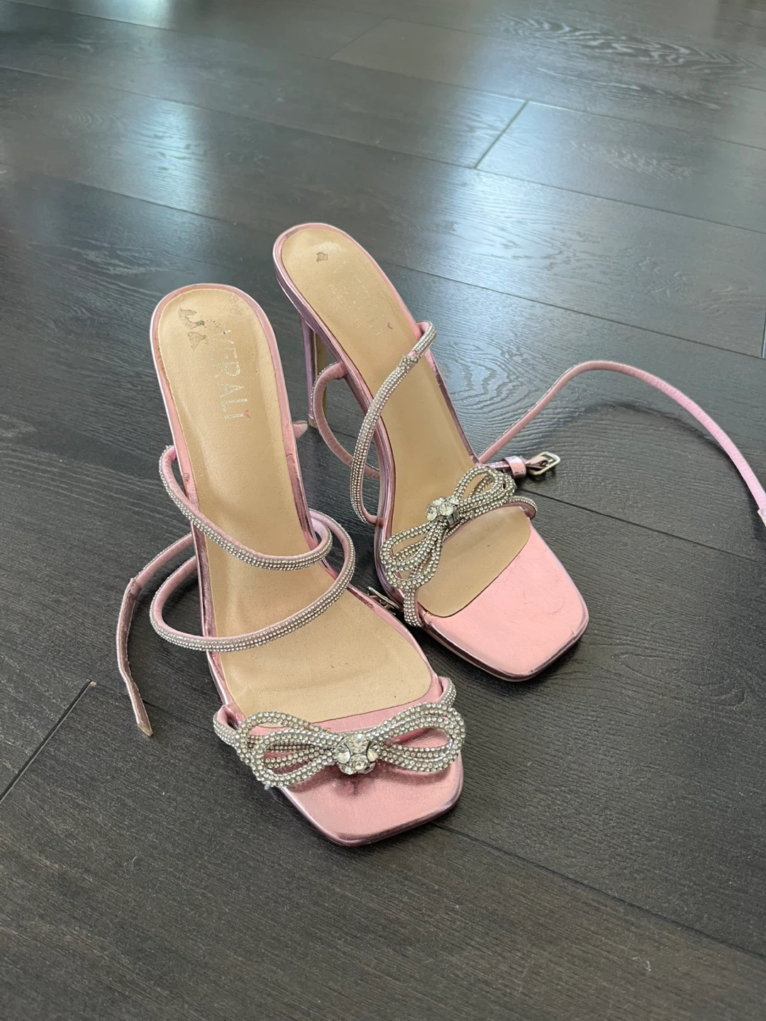 Australian Brand Pink Sparkly Wrap Heels Size 8.5-9