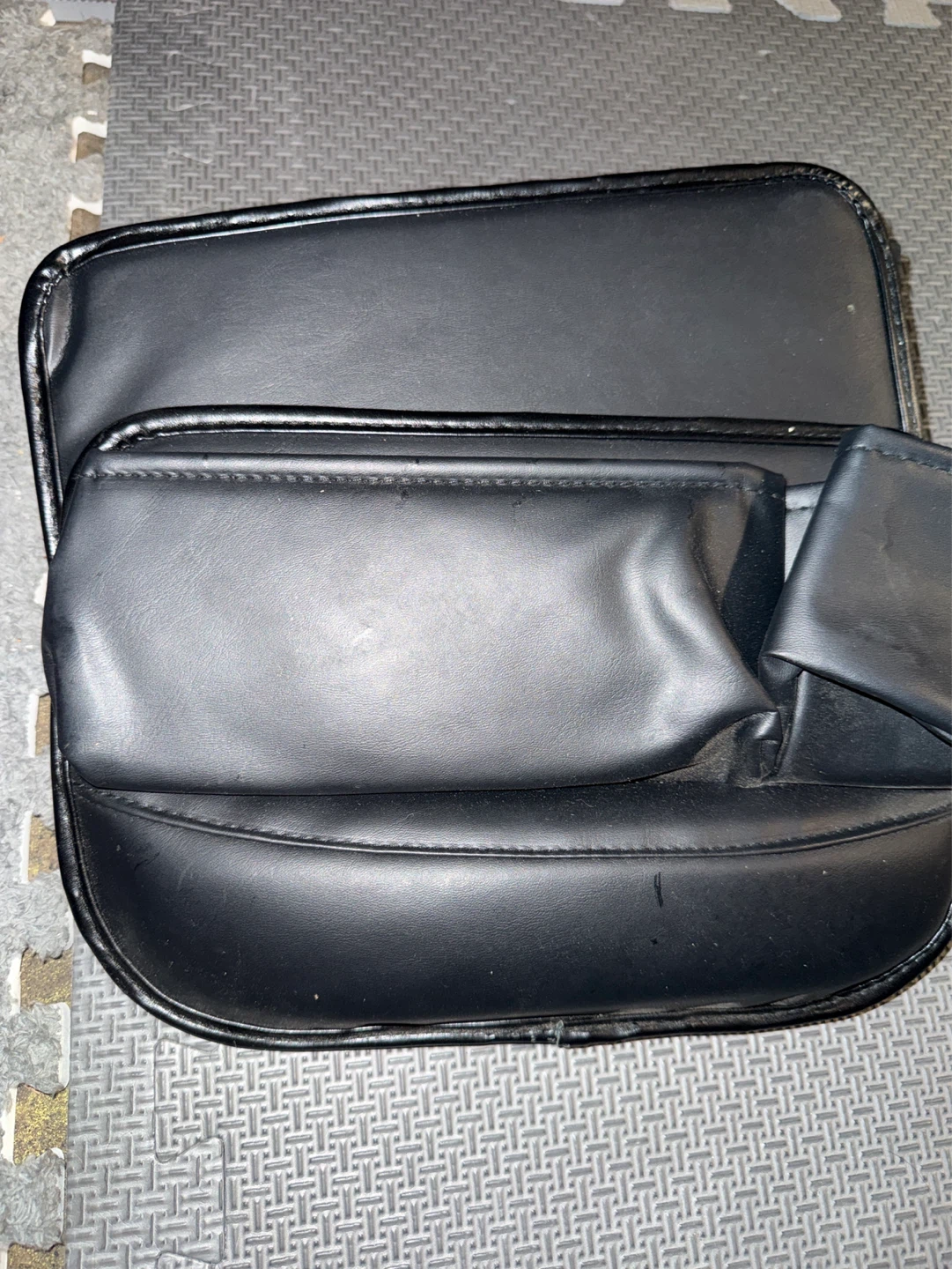 Black Faux Leather Car Seat Organizer - photo 3