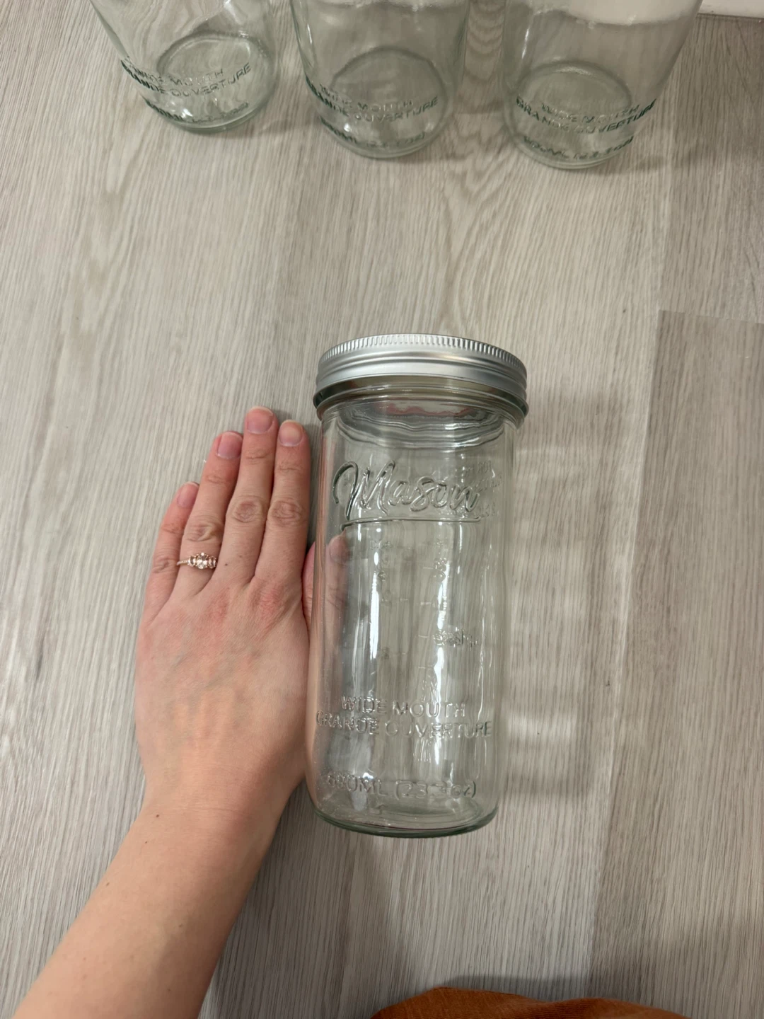 4 tall and thin mason jars with lids - gently used - photo 4