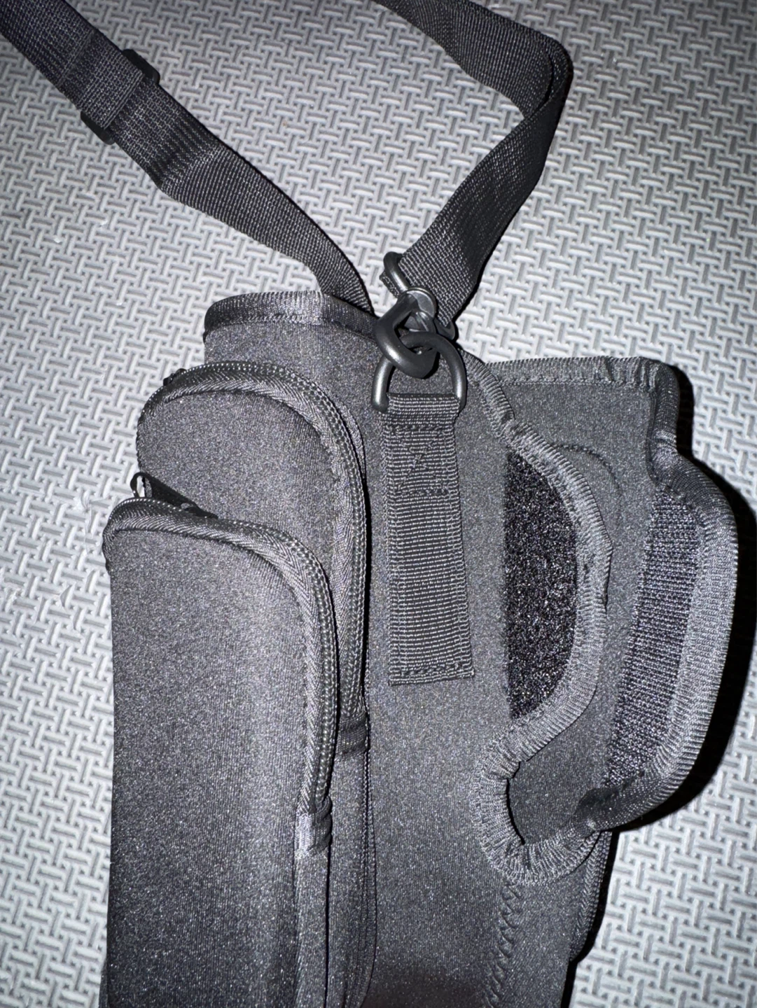 Black Pouch Water-bottle Holder with Shoulder Strap - photo 2