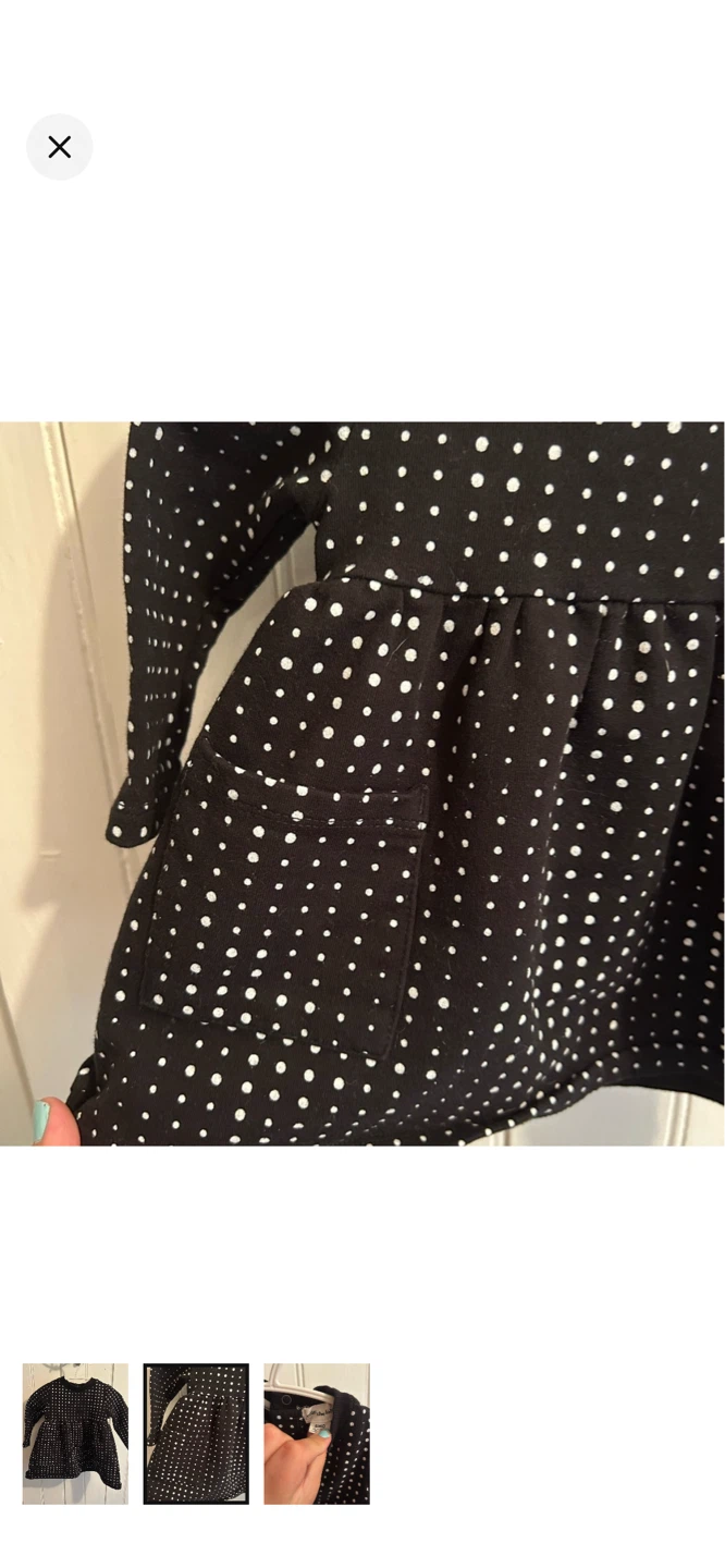 Miles the Label Black & White Polka Dot Dress - 6 Months - photo 2