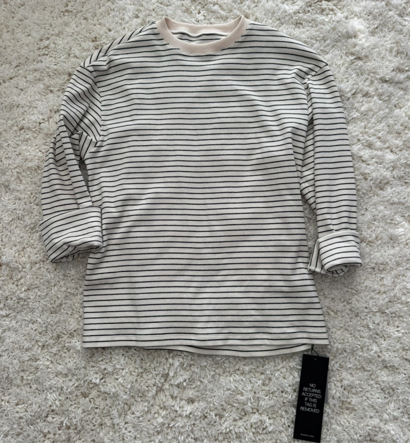 Striped Long Sleeve Shirt Cotton