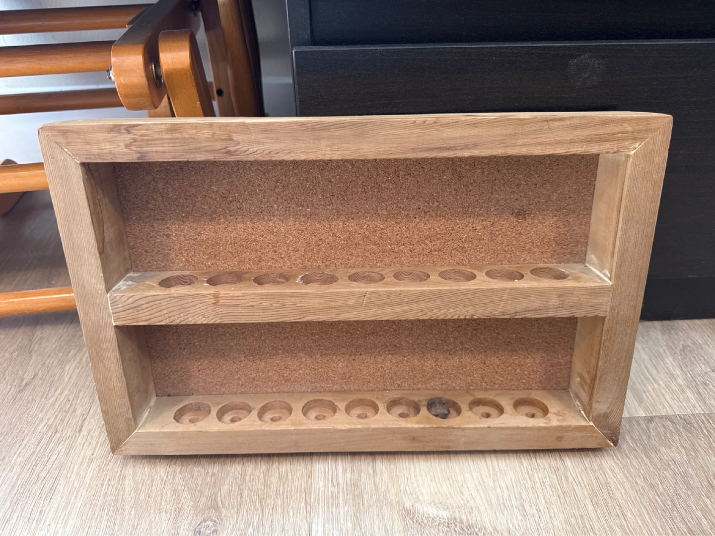 Essential Oil Shelf with Cork Backing
