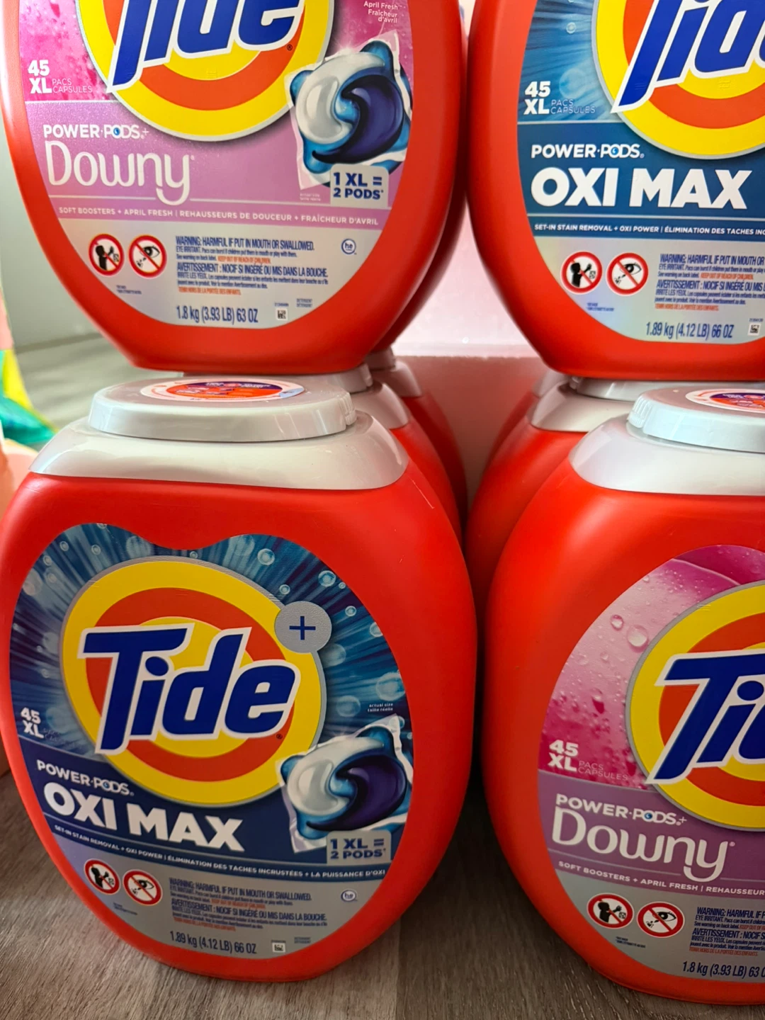 Tide Power Pods Oxi Max with Downy Softeners Laundry Detergent