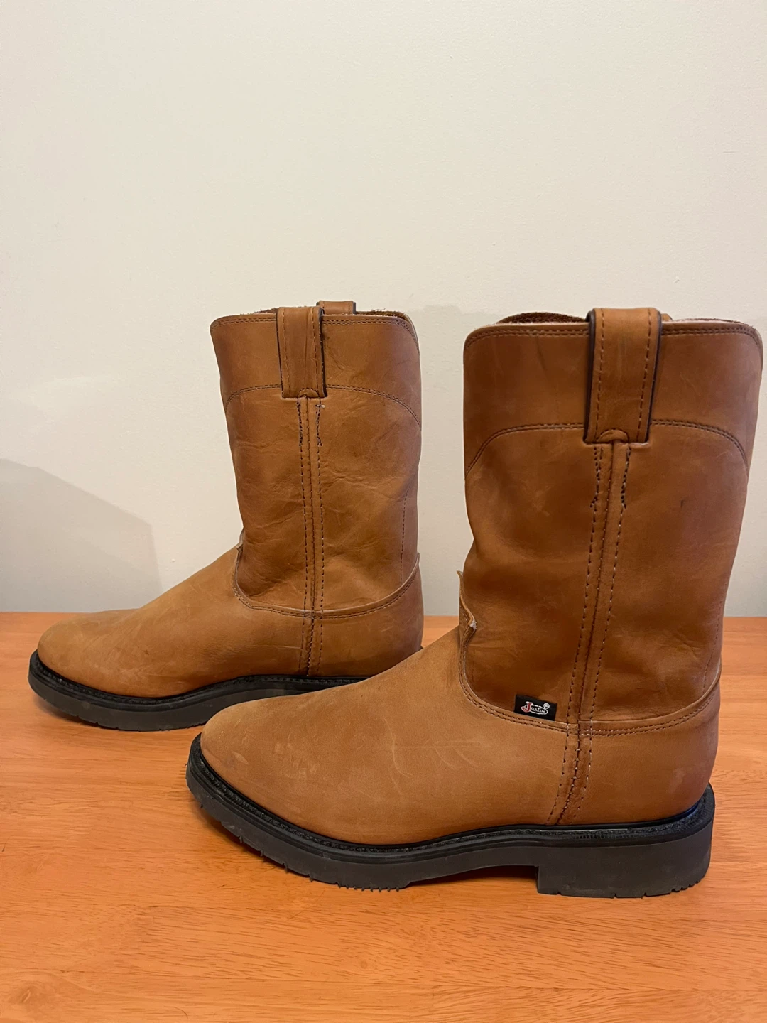 Justin Boots Brown Leather Pull-On Work Boots - photo 4