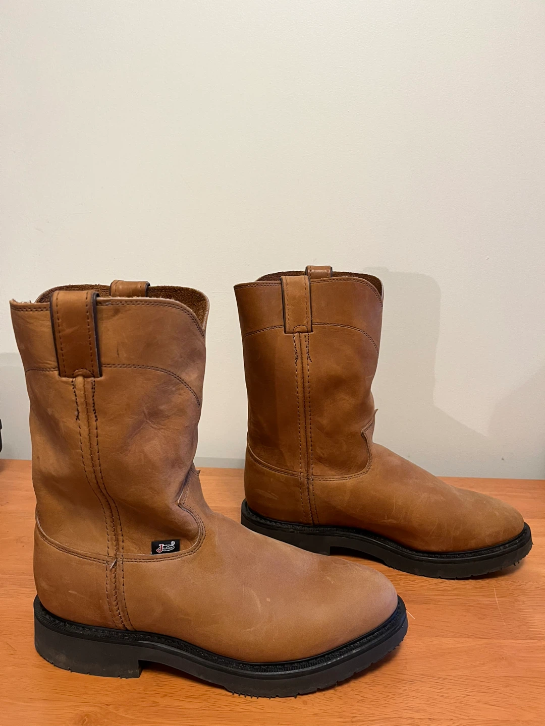 Justin Boots Brown Leather Pull-On Work Boots - photo 3