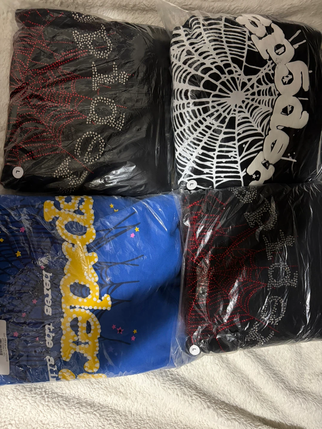 Spiderweb Rhinestone Hoodie Assortment