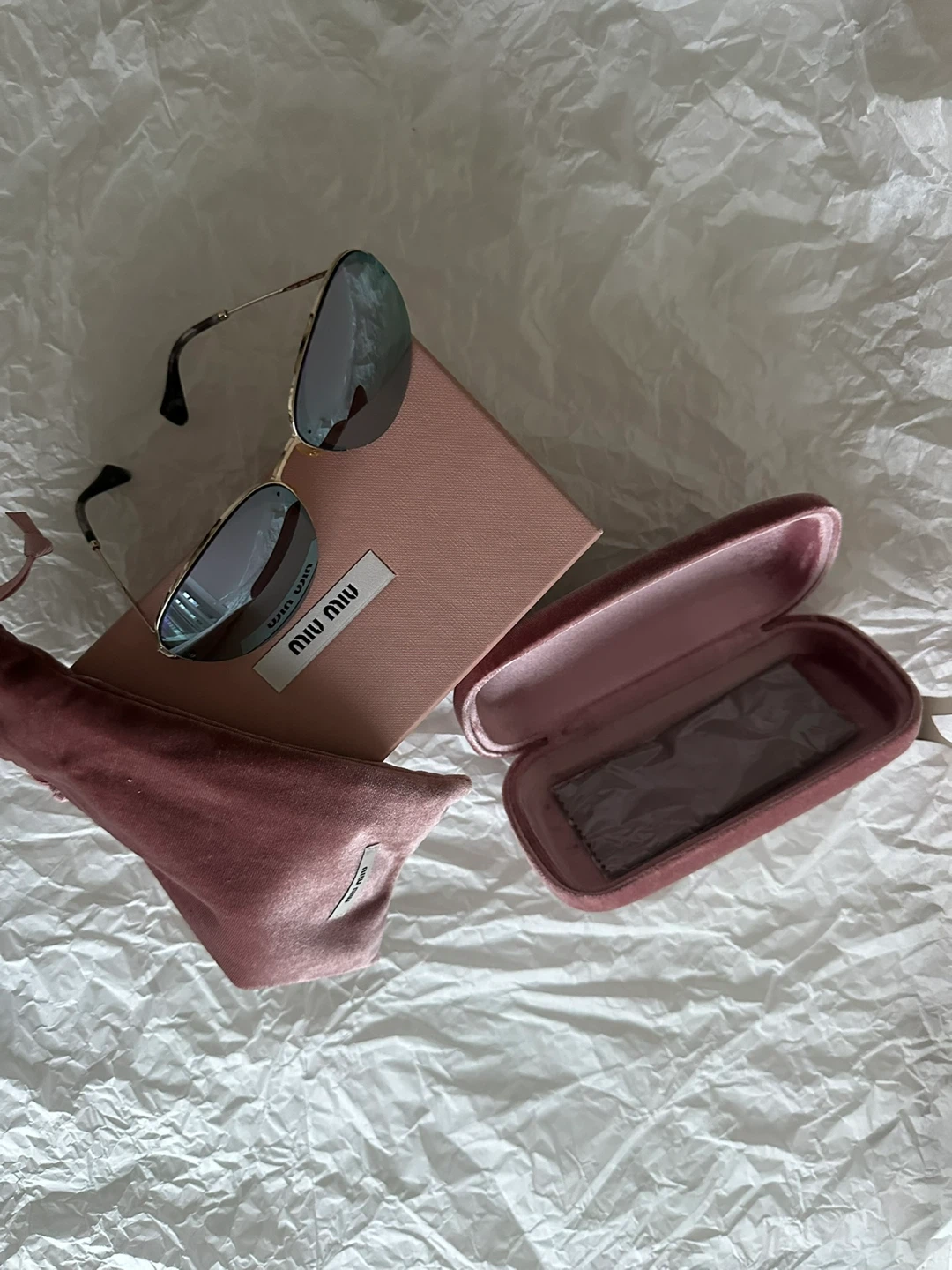 Miu Miu Aviator Sunglasses with Case