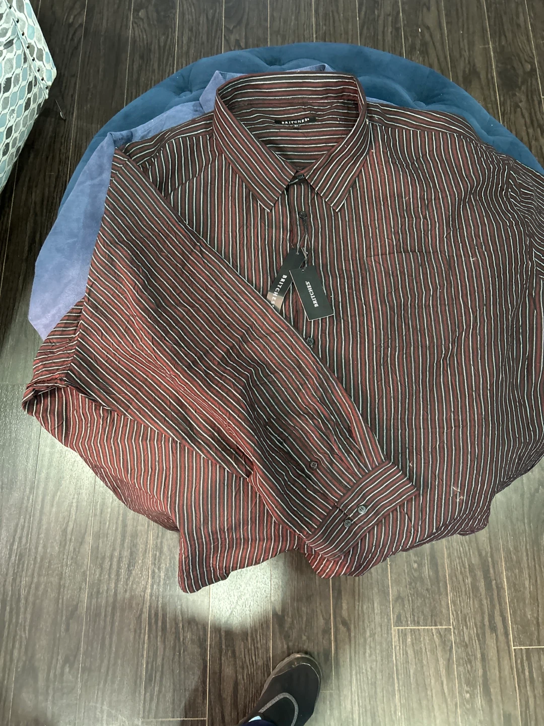 Brand New Britches Men's Striped Dress Shirt - Size 6X - photo 2