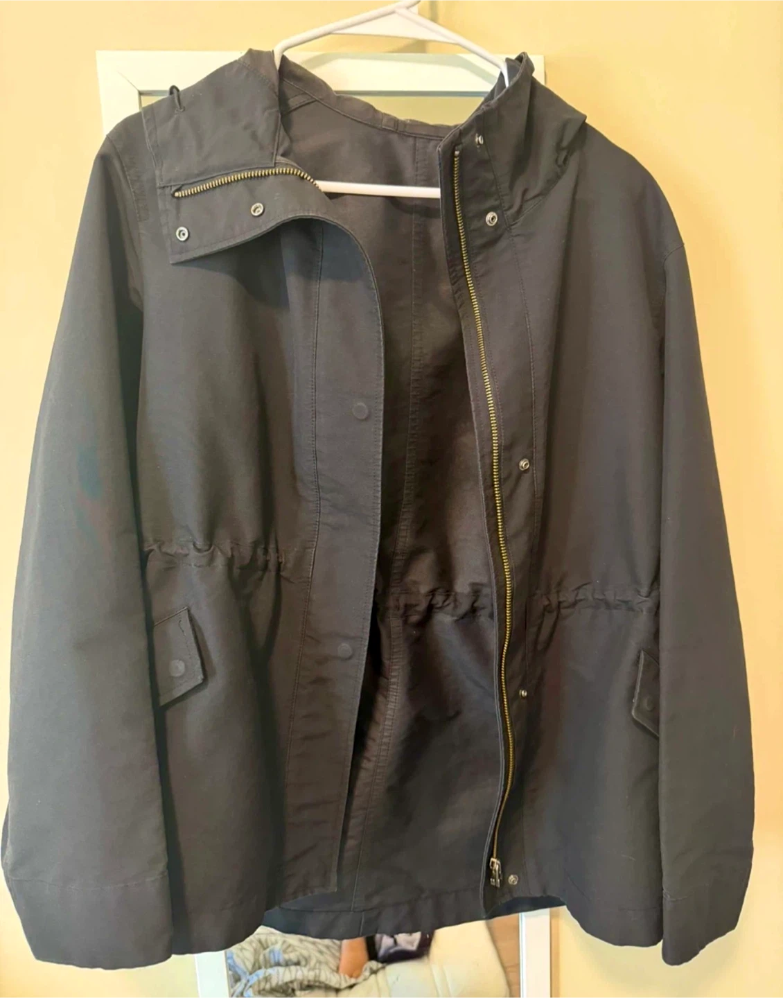UNIQLO Women's Black Hooded rain Jacket