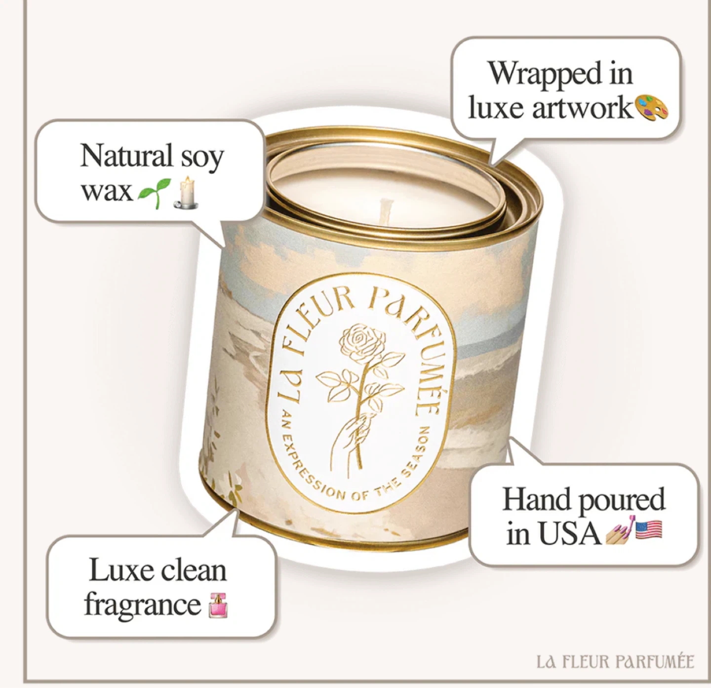La Fleur Parfumée Natural Soy Wax luxury Candle - photo 4