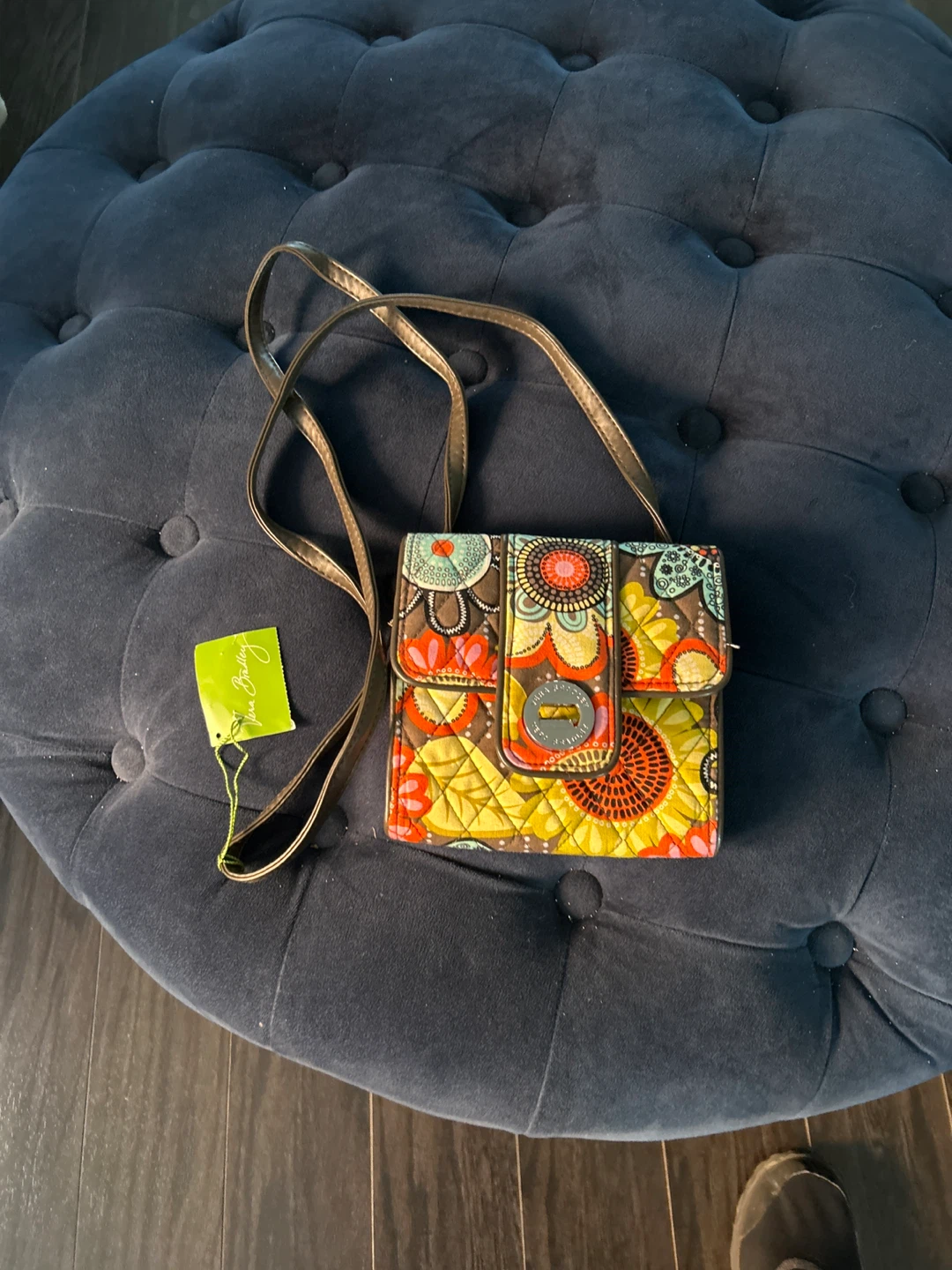 Vera Bradley Vintage Crossbody Bag - Colorful Floral Pattern