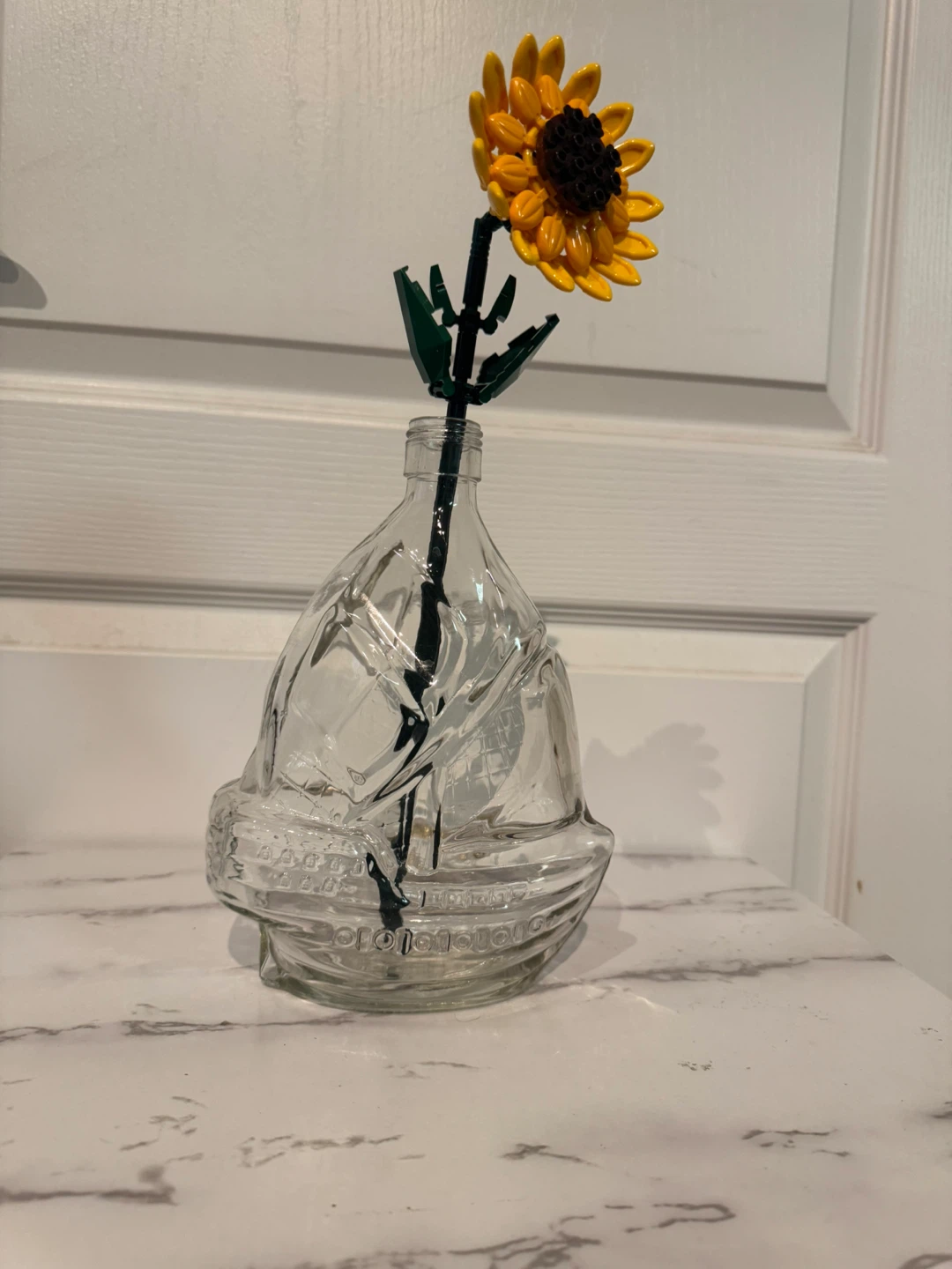 Clear Glass Ship Shaped Vase