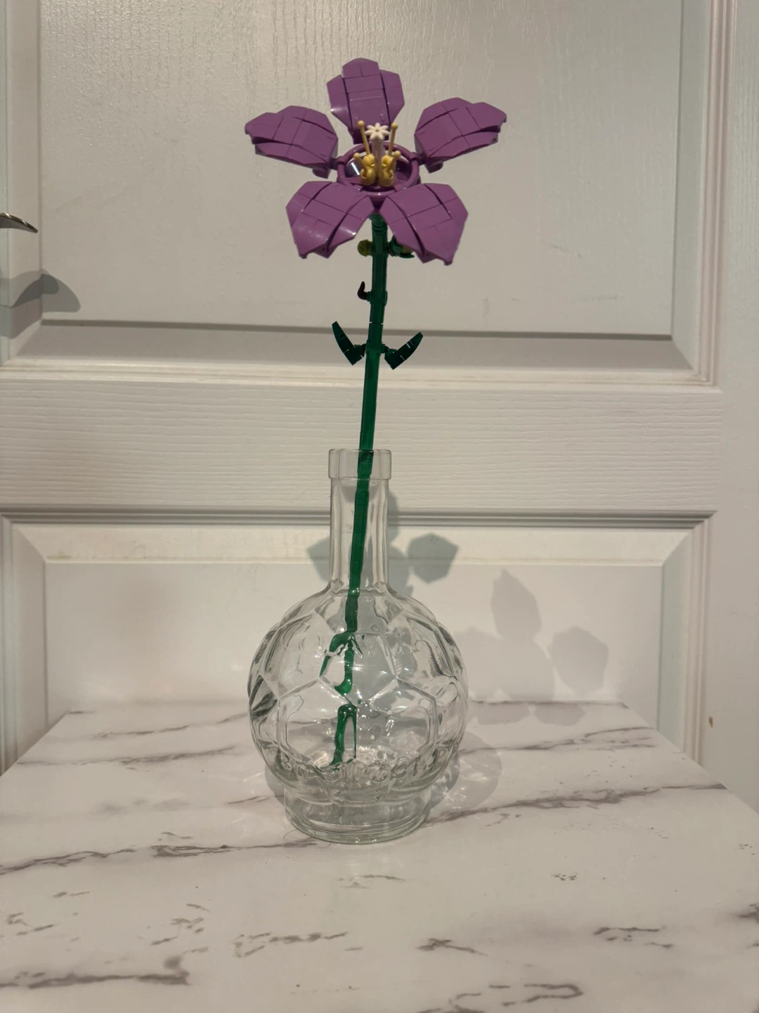 Glass Vase with Soccer Ball Design