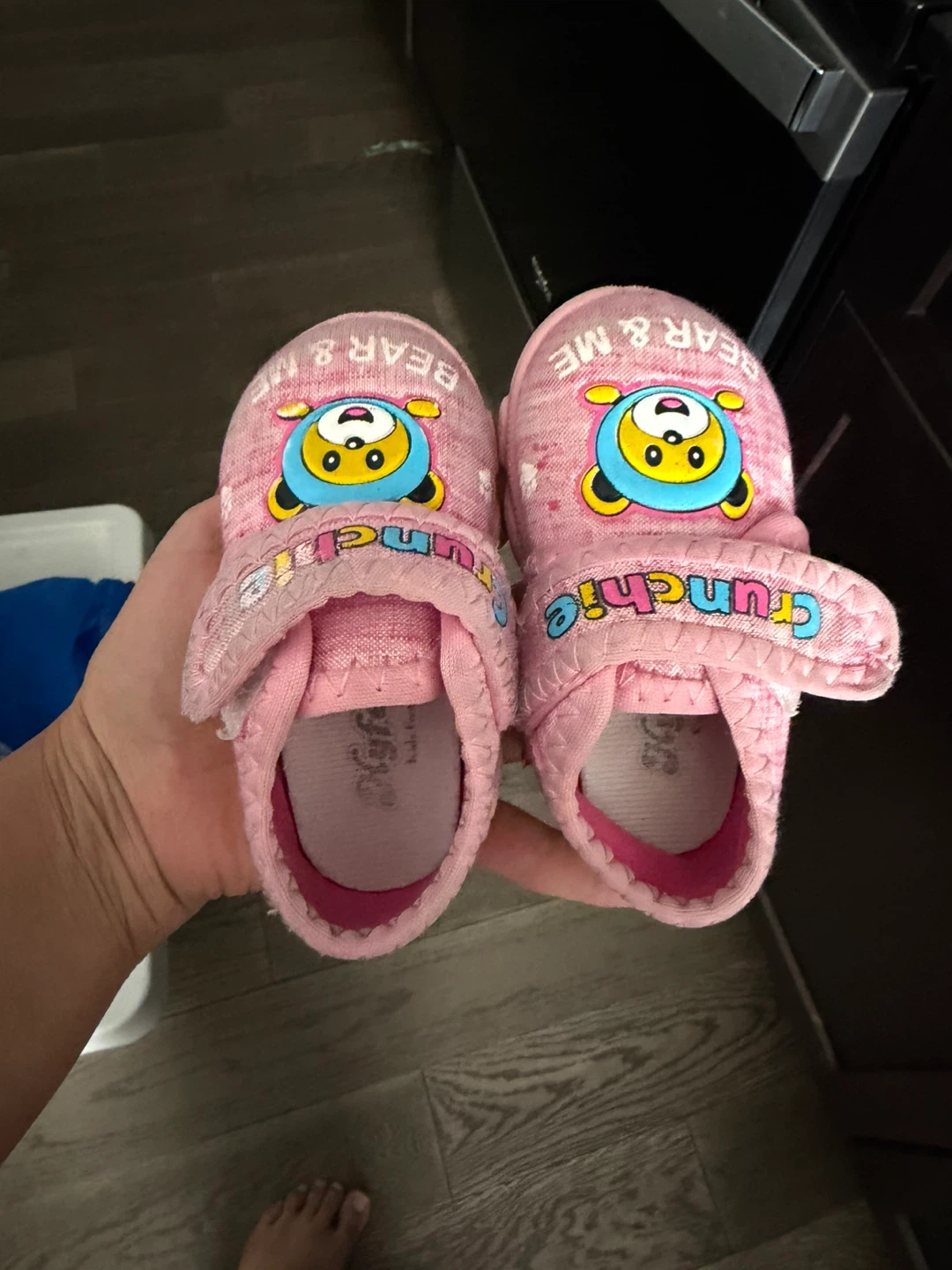 Pink "Crunchie" Bear & Me Baby Shoes