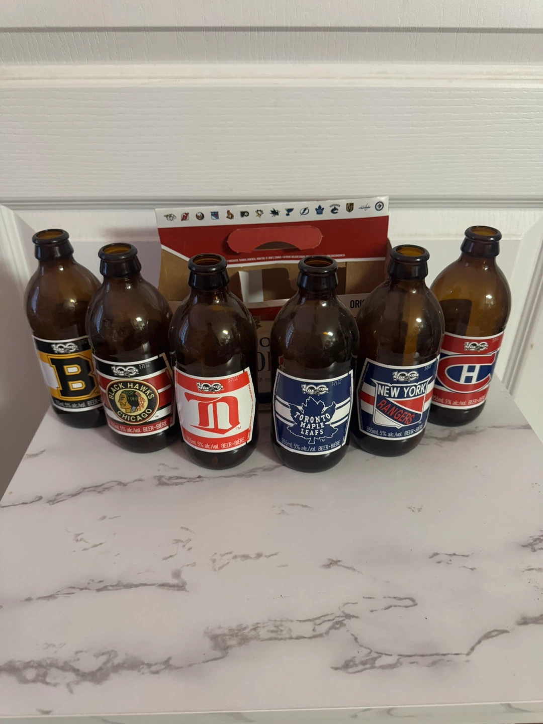 EMPTY - Collection of Original Six Stubby Bottles