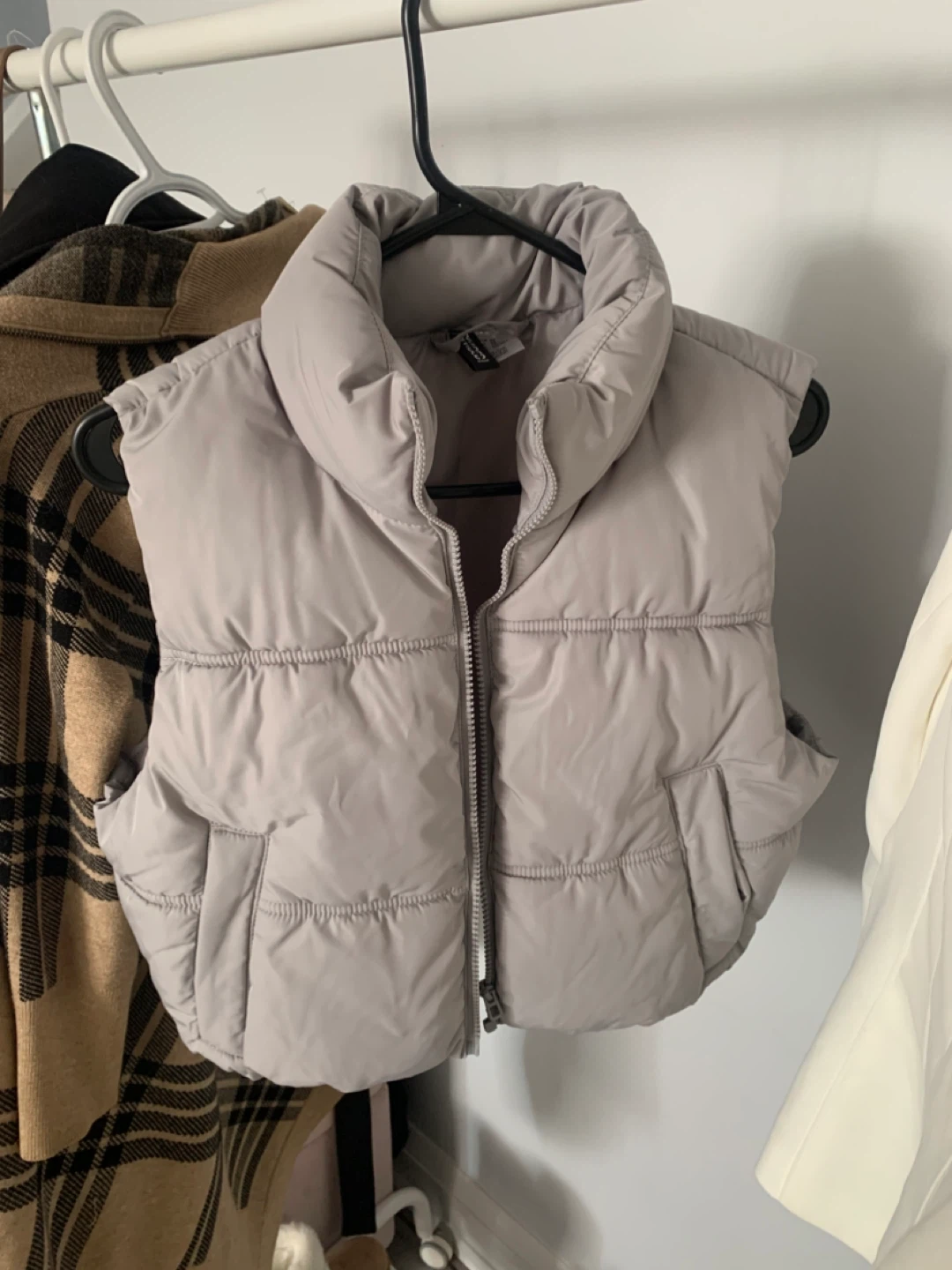 Puffer Vest - Light Grey - XS