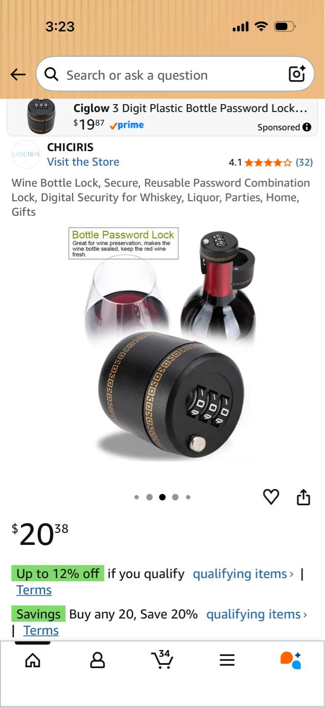3 Digit Combination Bottle Lock - photo 5