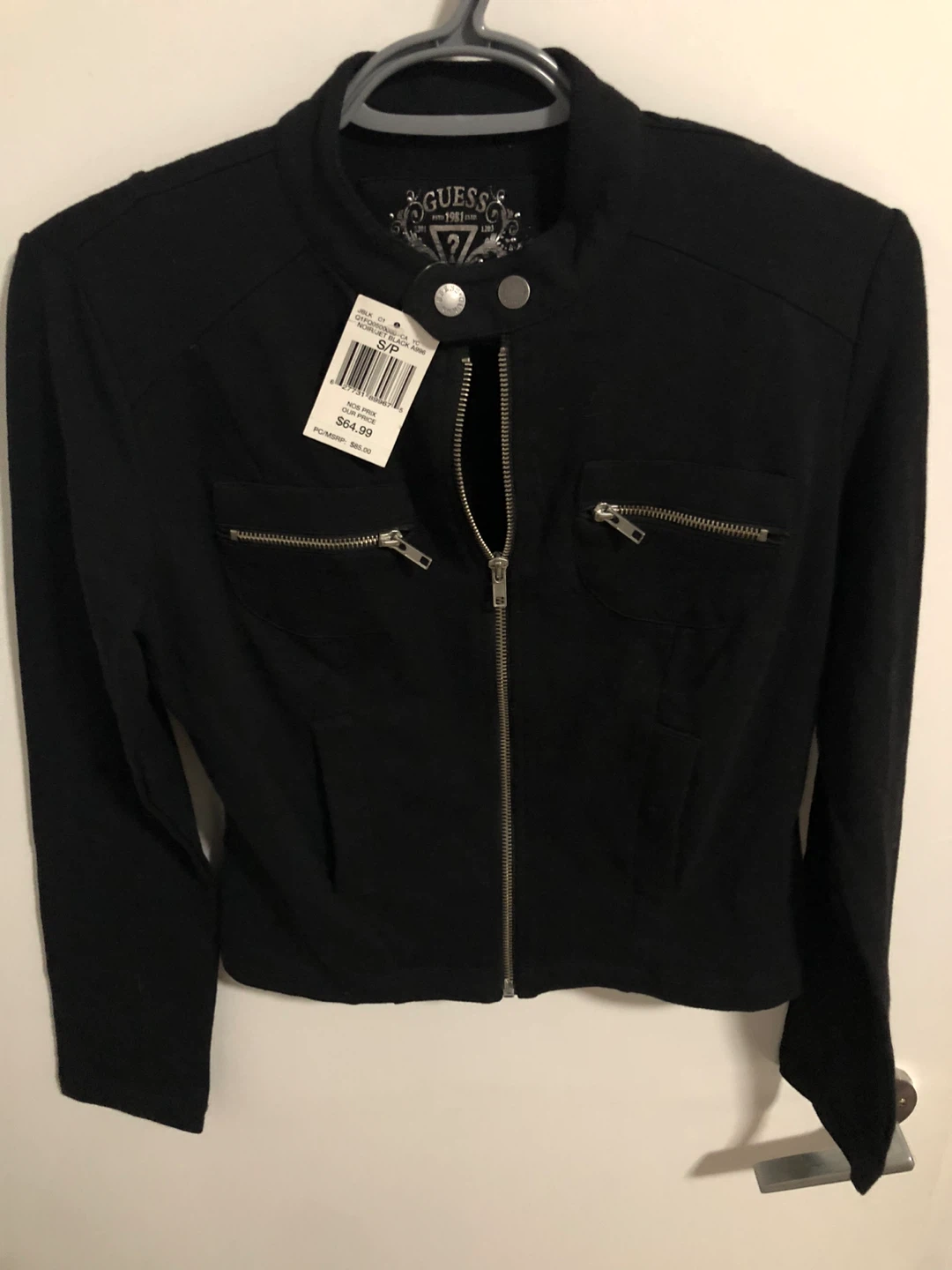Guess Black Sweater Jacket - Size S