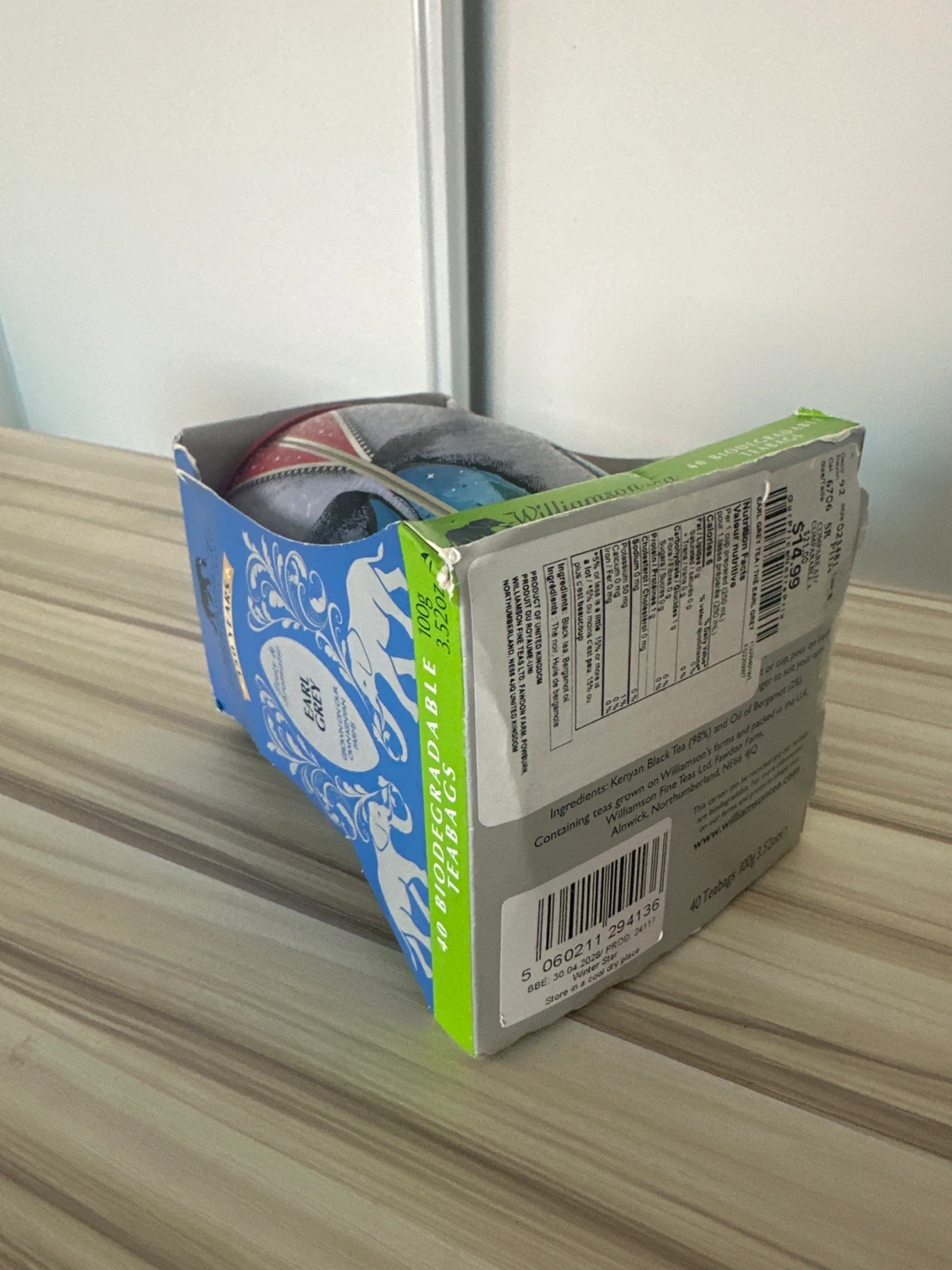 Williamson Tea Earl Grey 40 Biodegradable Teabags Tin - photo 4