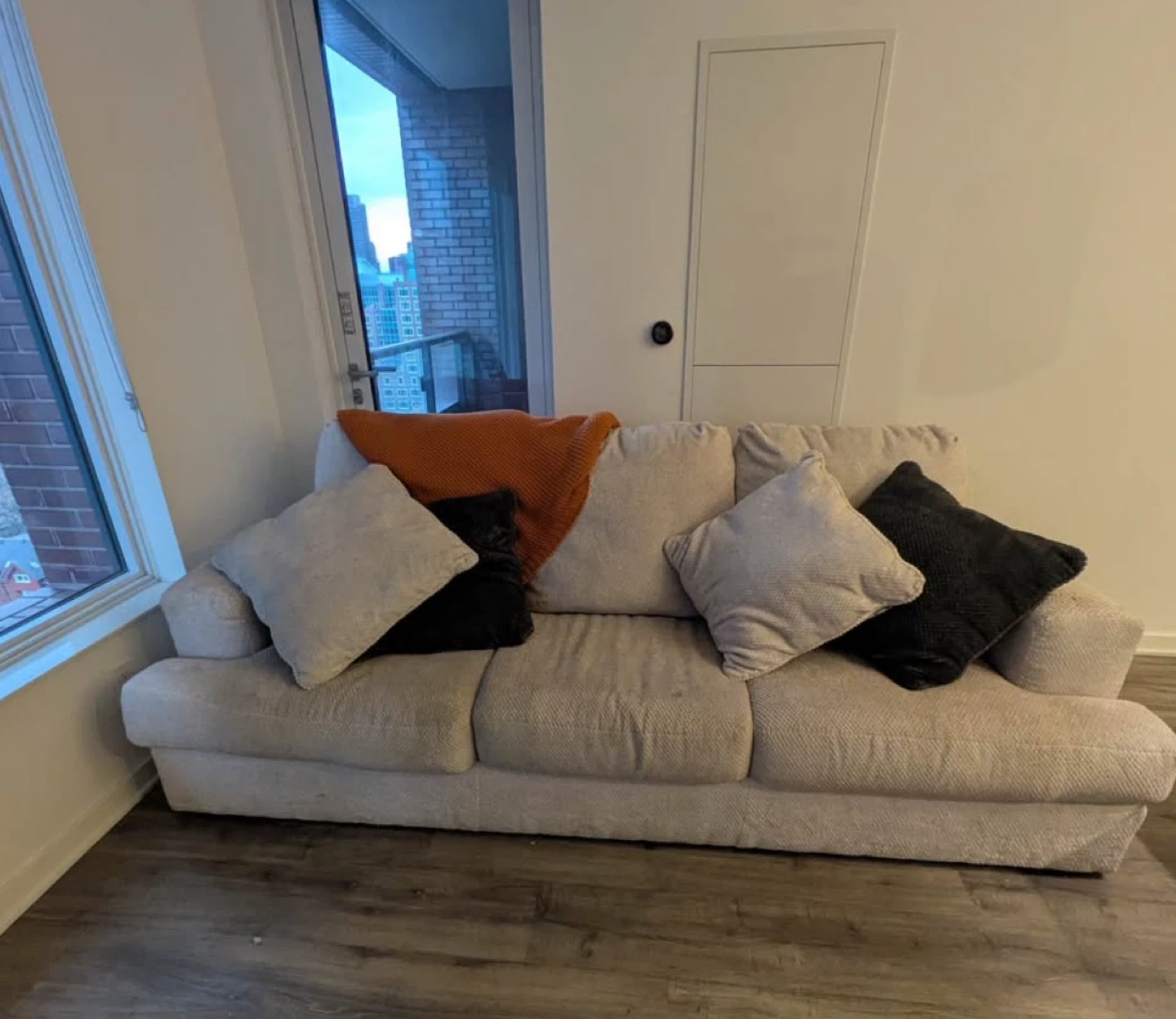 Beige 3-Seater Sofa