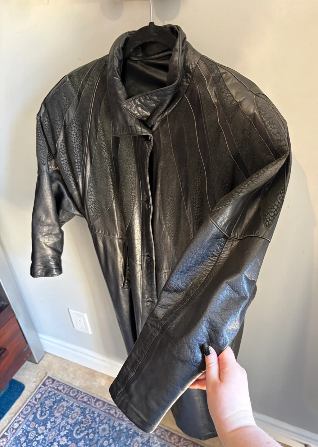 Vintage Genuine Leather Trench Coat - photo 4