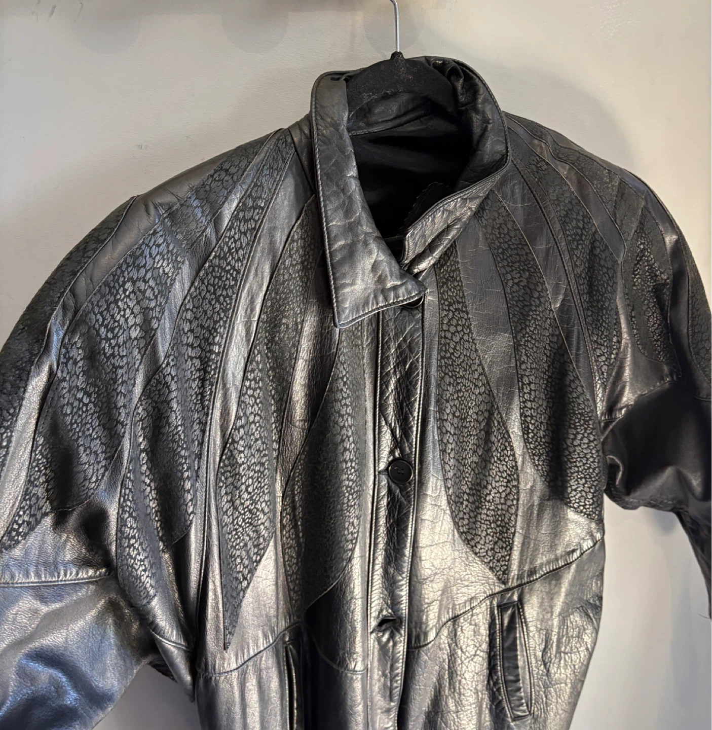 Vintage Genuine Leather Trench Coat - photo 2