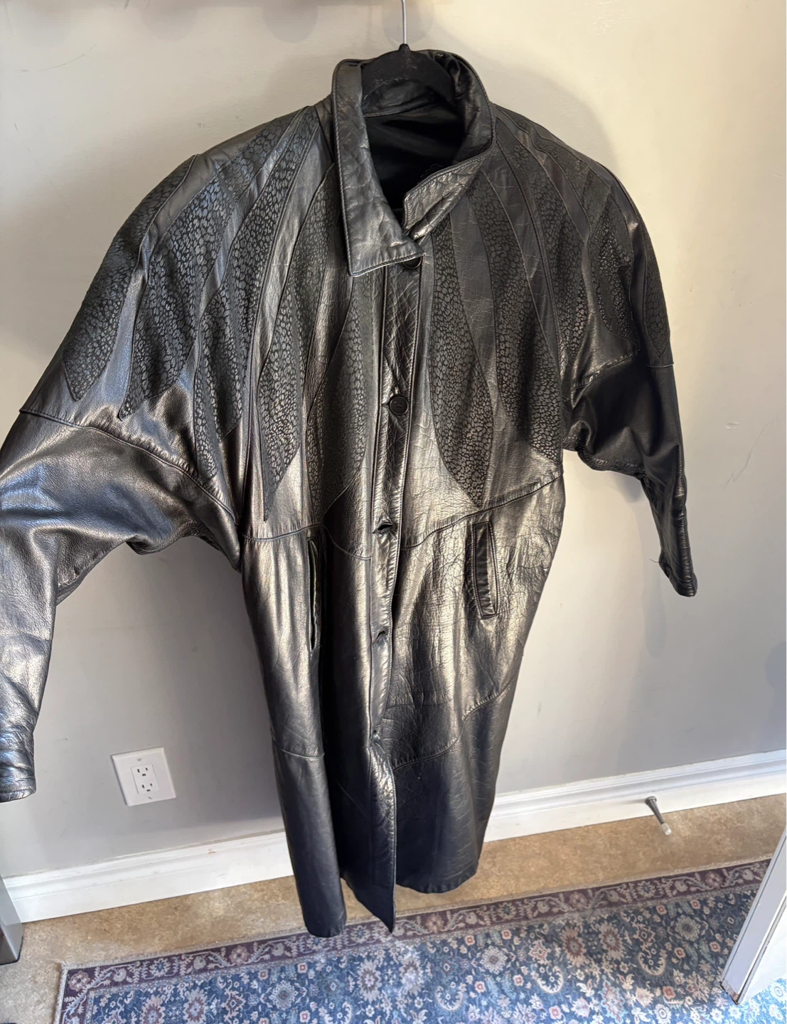 Vintage Genuine Leather Trench Coat