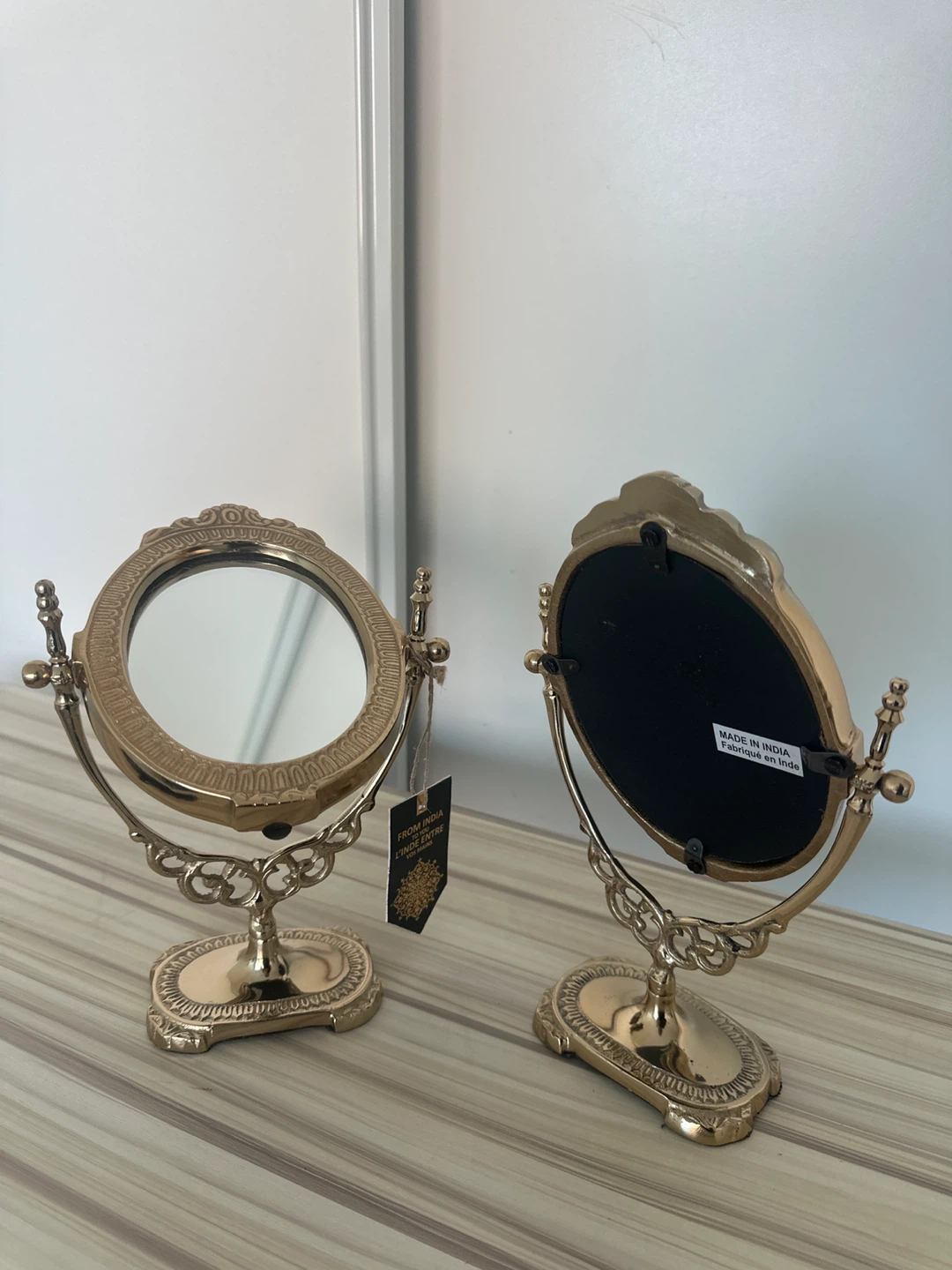 Gold Swivel Vanity Mirror