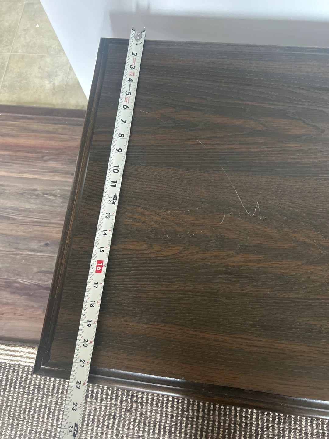 Dark Wood Accent Table - photo 3